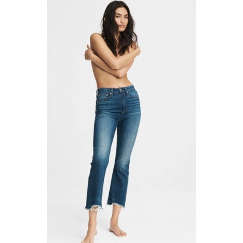 Rag & Bone Rag & Bone Nina High Rise Ankle Flare Jeans In Crossfield 24 Size 24" / US 00 / IT 34 - 1 Thumbnail