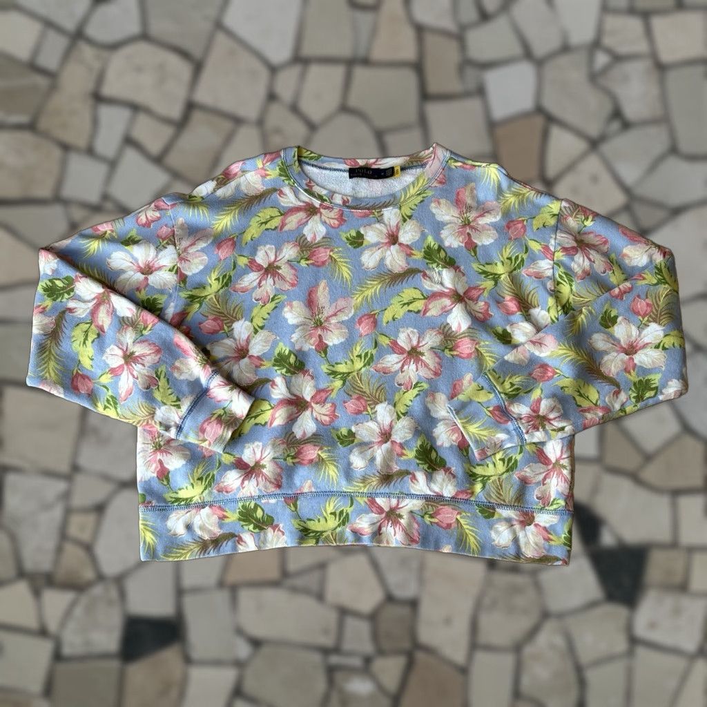 Polo Ralph Lauren Polo Ralph Lauren Floral Crew Sweatshirt Long Sleeve Women's Medium Size M / US 6-8 / IT 42-44 - 1 Thumbnail