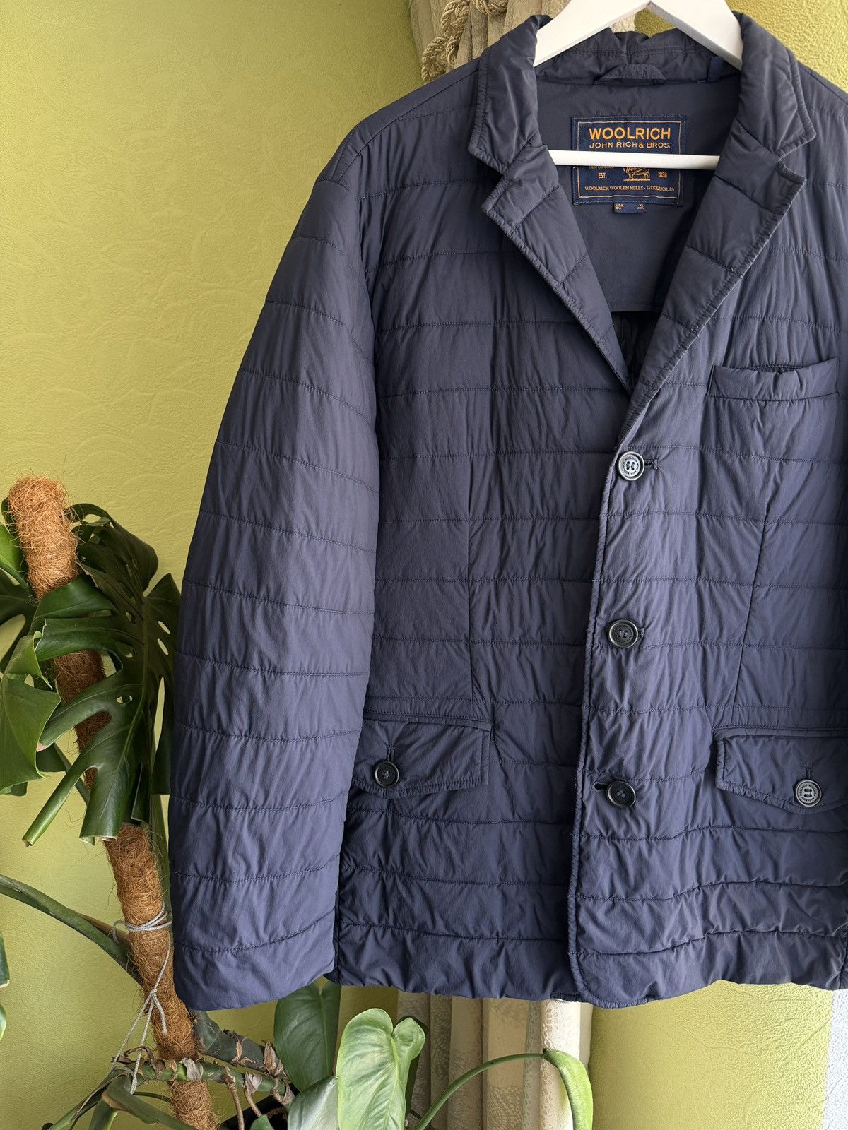 Woolrich Woolen Mills Woolrich Light Quilted Jacket Midi Coat Navy Size US XL / EU 56 / 4 - 3 Thumbnail