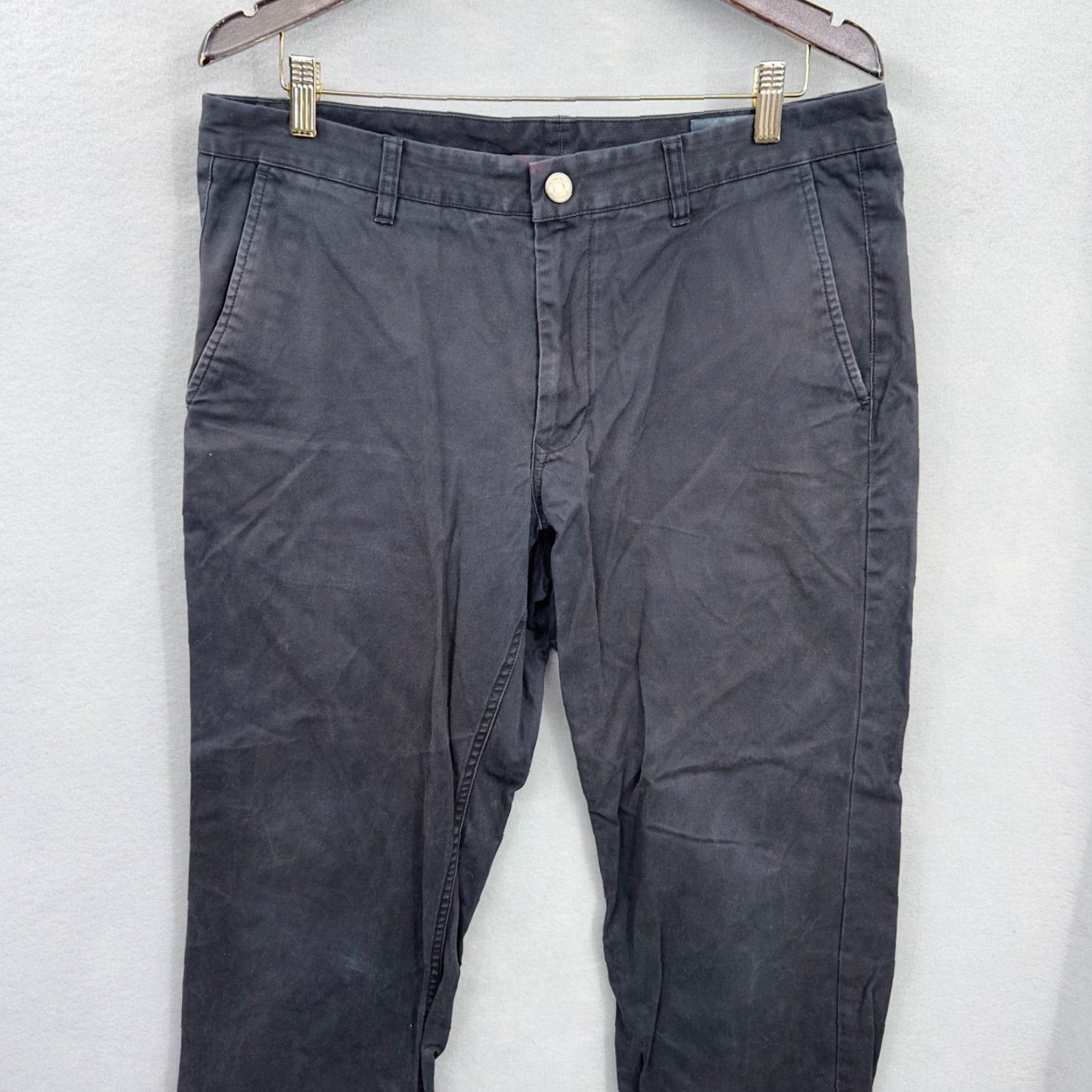 Bonobos Bonobos Slim Chino Pants Mens 34 Gray Flat Front Stretch Twill Casual Pants Men Slim Fit 34 Bonobos Chino Pants Mens Gray Flat Front Stretch Twill Size US 34 / EU 50 - 2 Thumbnail