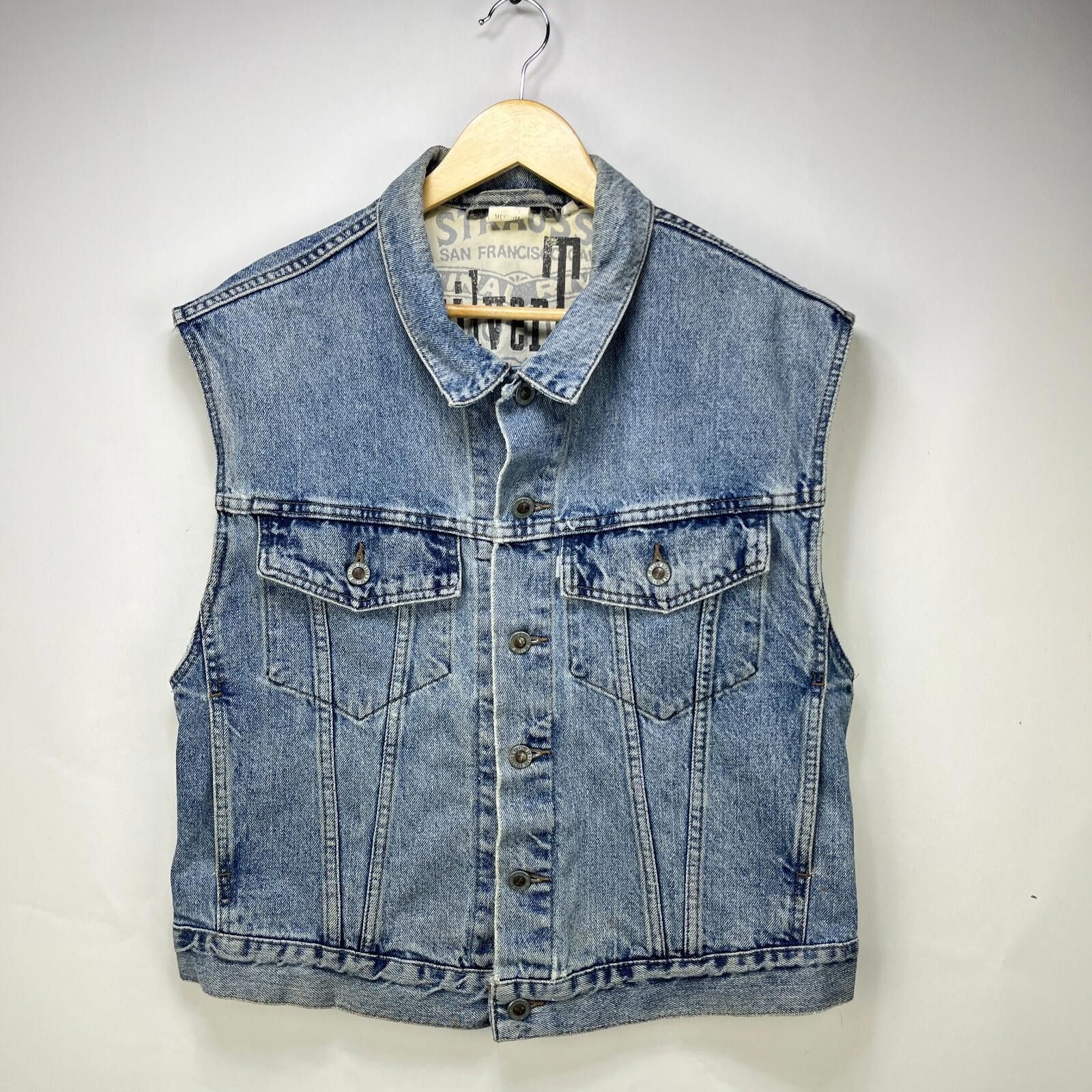 Levi's Vintage 90s Levis Silver Tab Denim Vest Jacket Medium Size US M / EU 48-50 / 2 - 1 Thumbnail