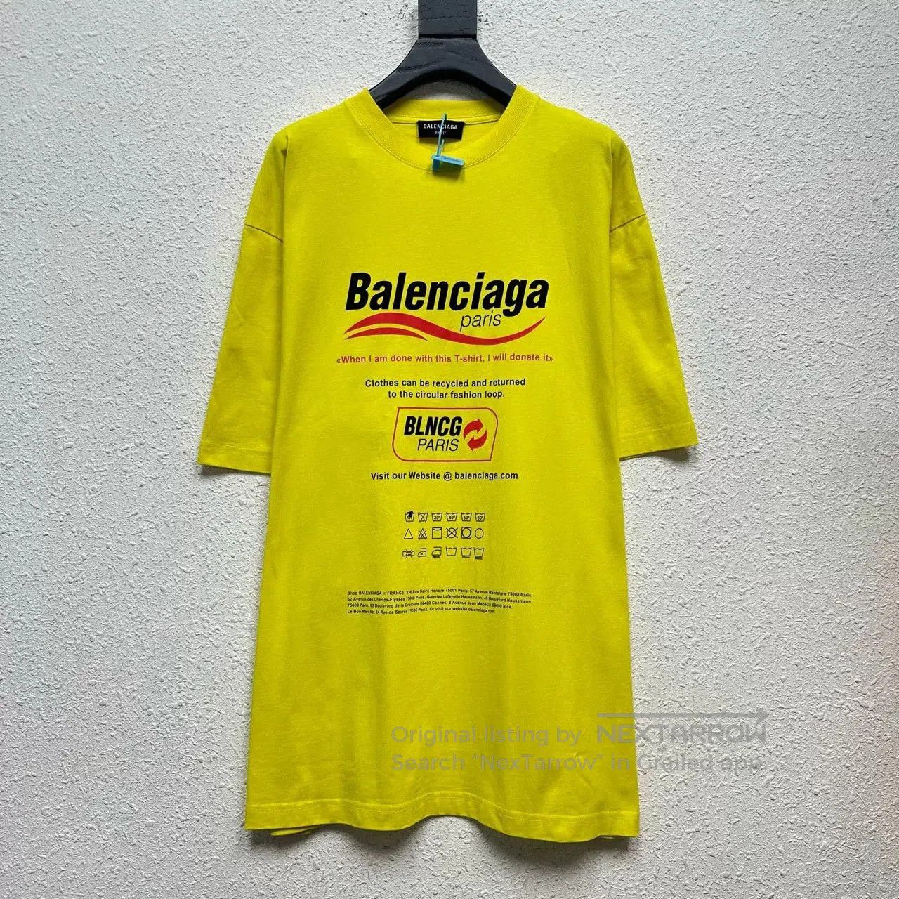 Balenciaga Balenciaga Yellow Eco Short-Sleeve. Size XS / US 0-2 / IT 36-38 - 1 Thumbnail