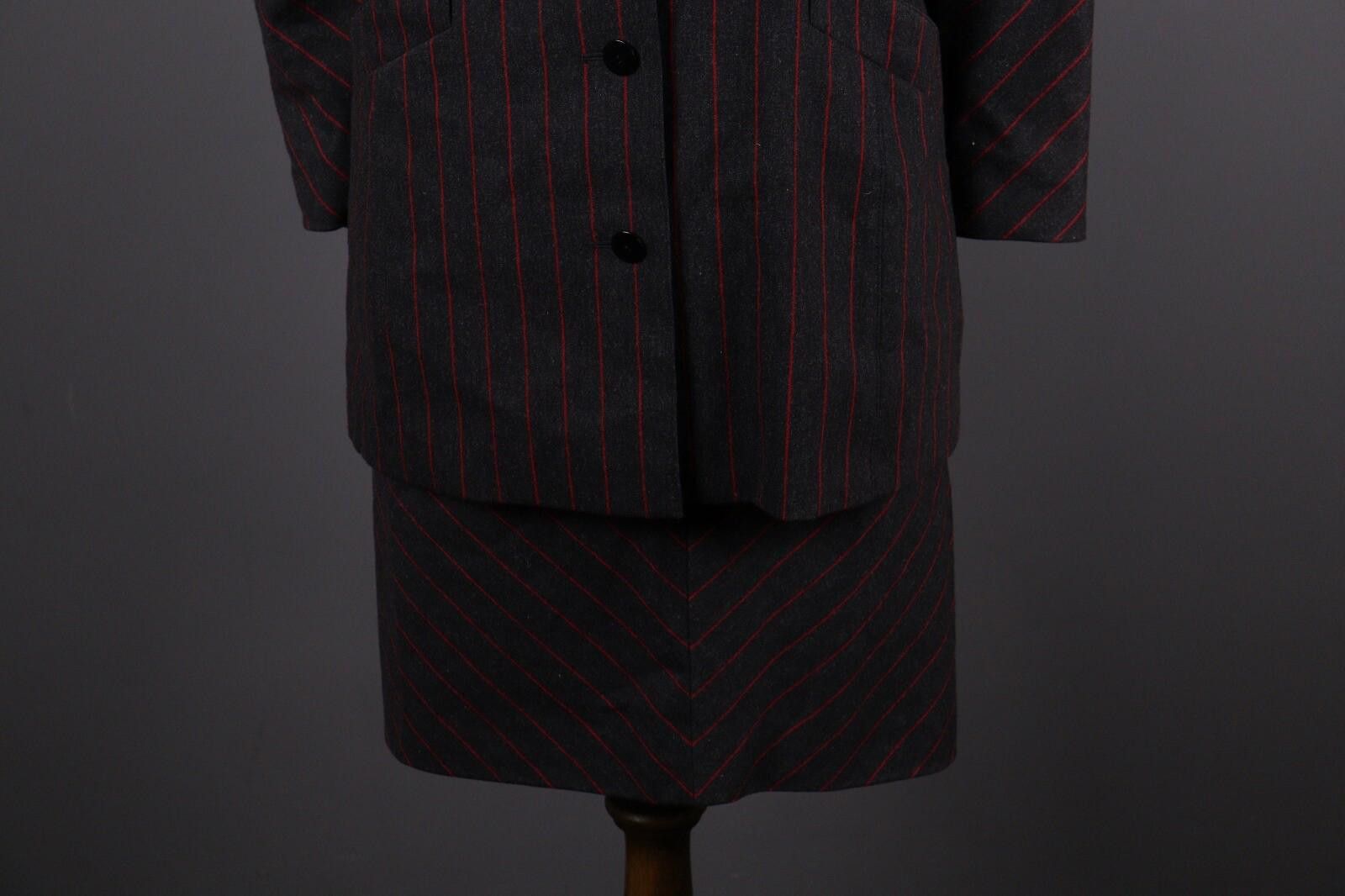 Escada Escada by Margaretha Ley Wool Stripe 2 Piece Black Size 38 Size M / US 6-8 / IT 42-44 - 4 Thumbnail