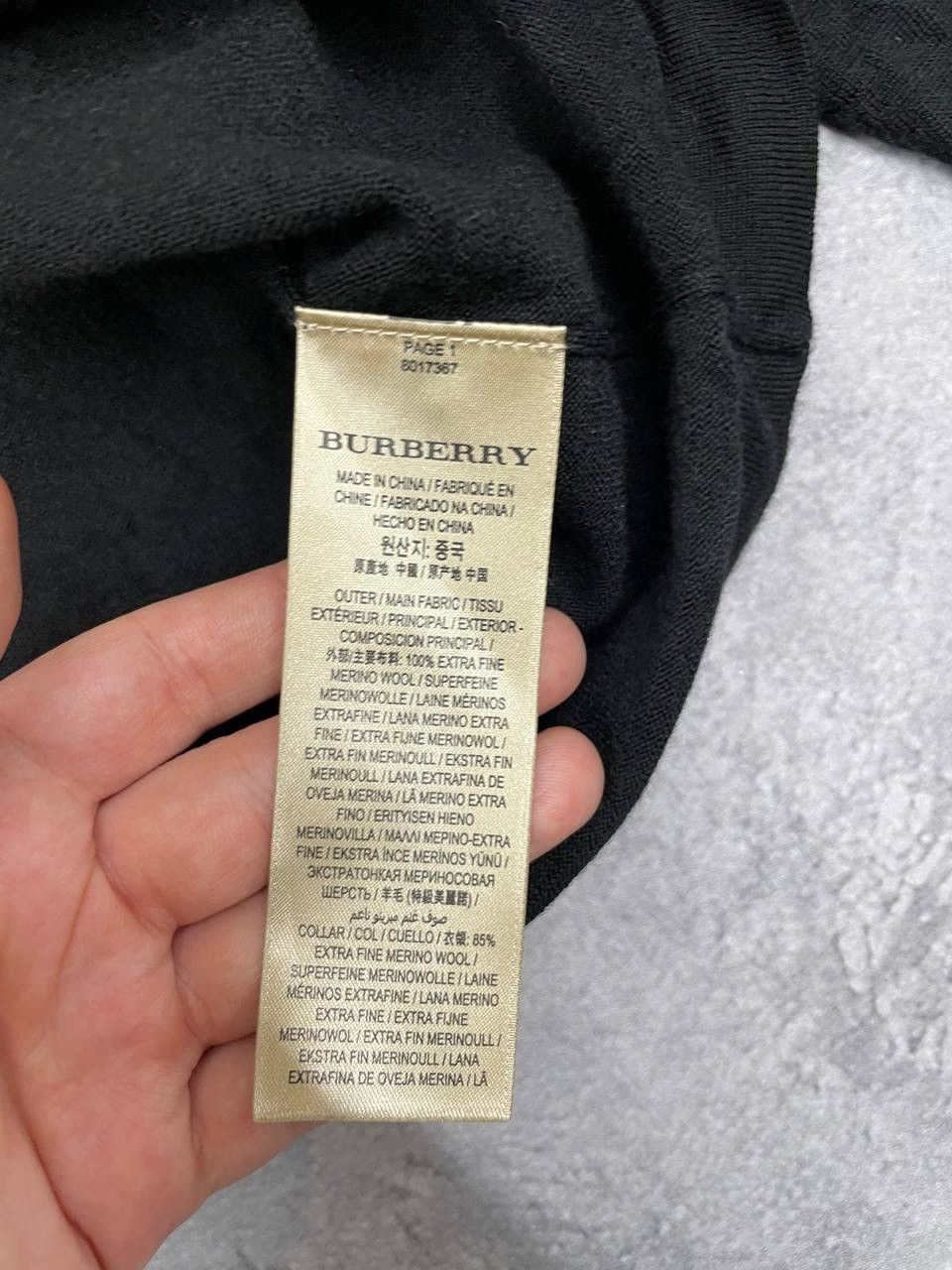 Burberry Burberry Men Long Sleeve Polo Shirt Merino Wool Classic Fit Size US L / EU 52-54 / 3 - 5 Thumbnail