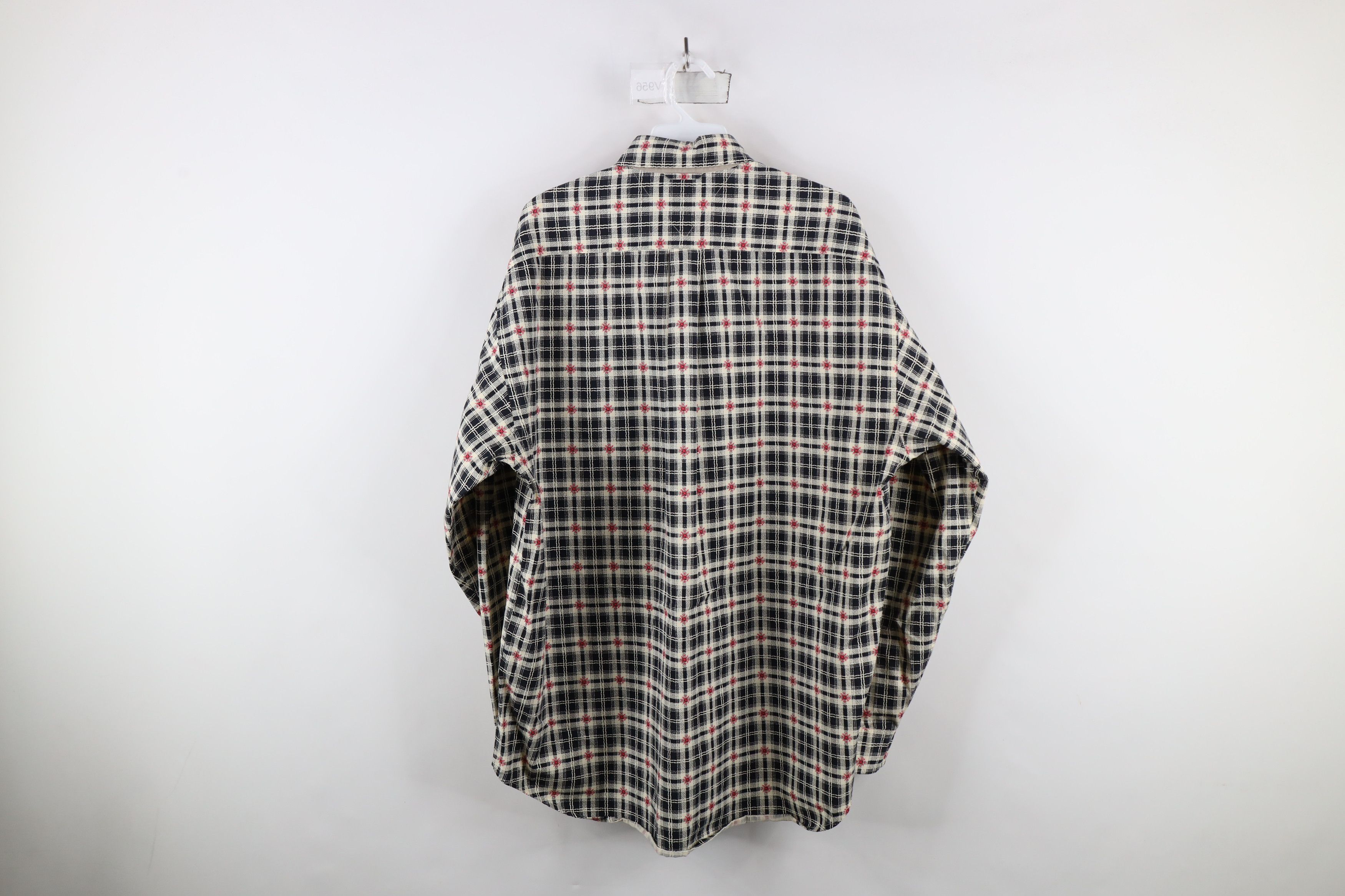 Tommy Hilfiger × Vintage Vintage 90s Tommy Hilfiger Snowflake Button Down Shirt Plaid Size US L / EU 52-54 / 3 - 9 Thumbnail