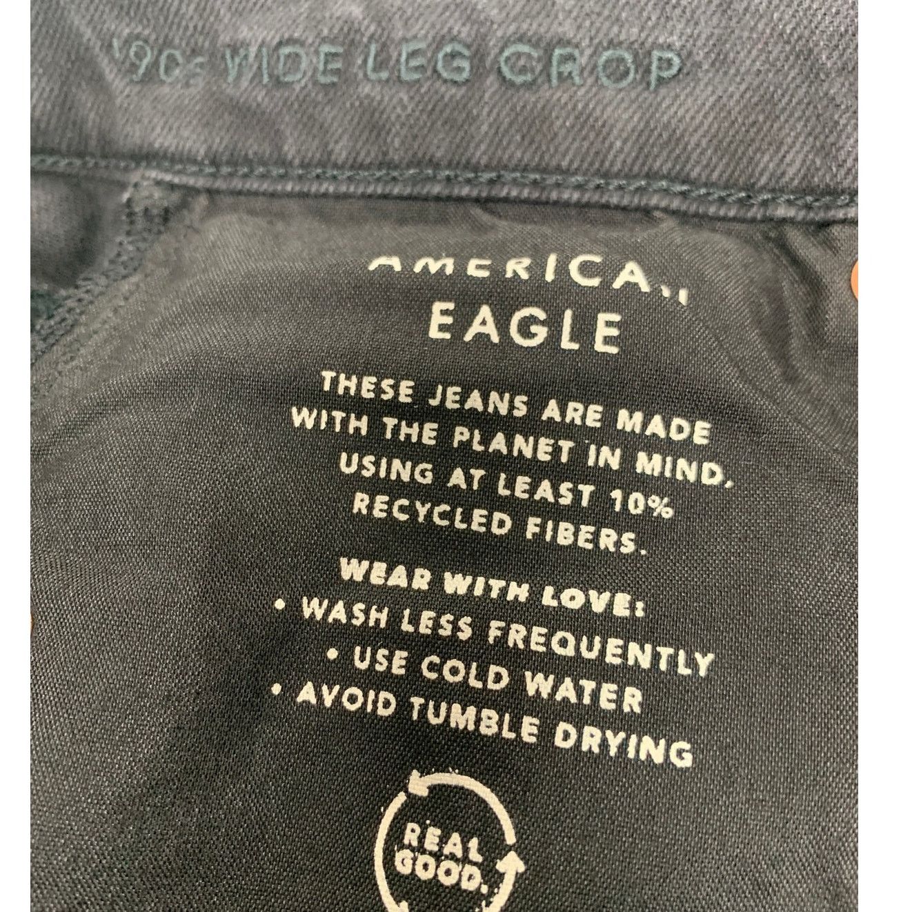 American Eagle Outfitters New American Eagle Womens Size 4 Cotton Blend Wide Leg Jeans Size 27" / US 4 / IT 40 - 6 Thumbnail