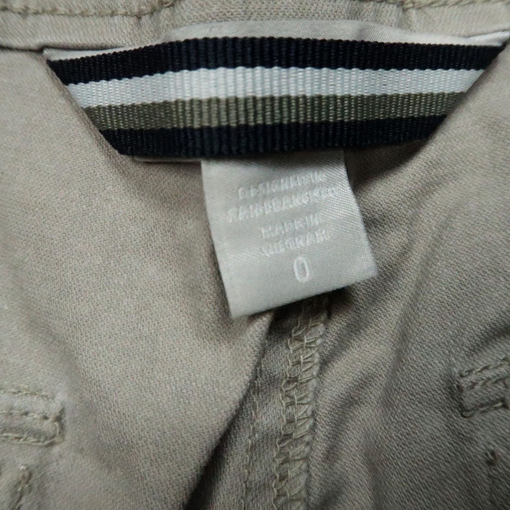 Athleta Athleta Pants Womens 0 Beige Stripe Summit Cargo Stretch Zip Pocket Size 25" / US 0 / IT 36 - 3 Thumbnail