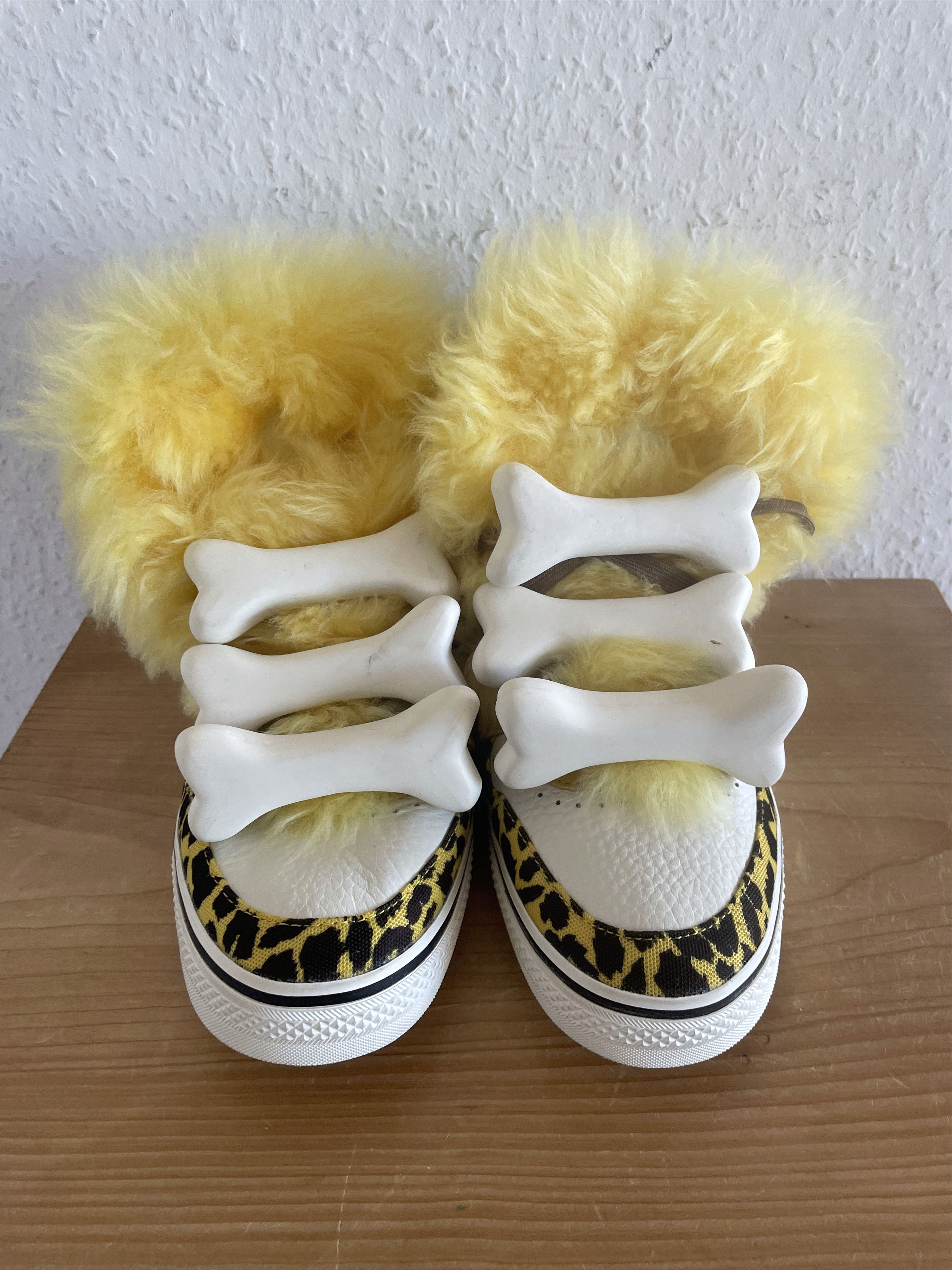 Adidas × Jeremy Scott JS Bones Fur Sneakers Size US 7.5 / EU 40-41 - 1 Thumbnail