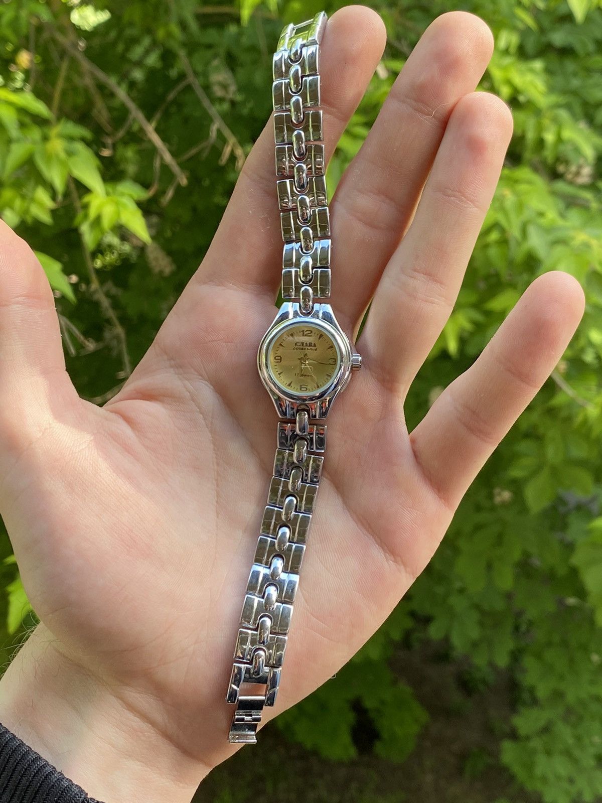 Jewelry × Vintage Stylish Watch - Silver 17 Jewel Design Size ONE SIZE - 6 Thumbnail
