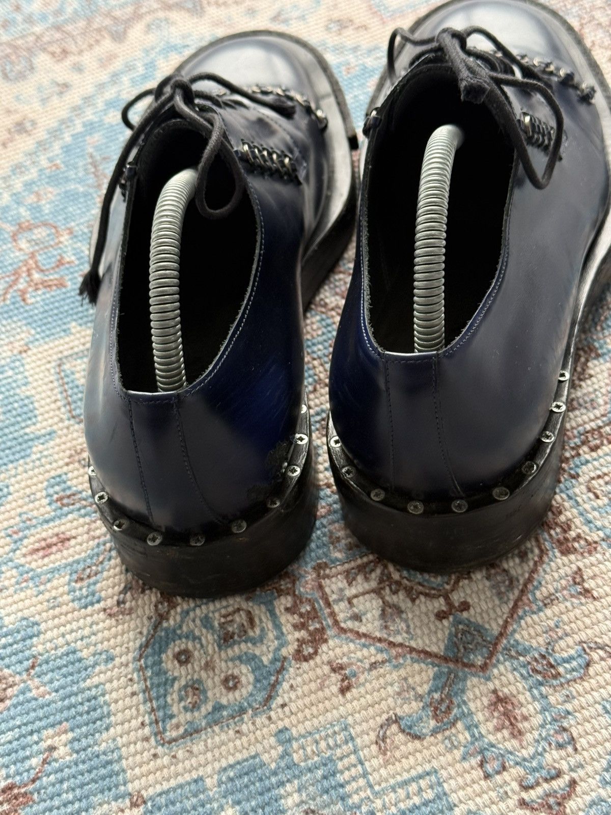 Lanvin Archive 2000s Lanvin Metal LaceUp Oxford Derby Leather Shoes Size US 9 / EU 42 - 5 Thumbnail