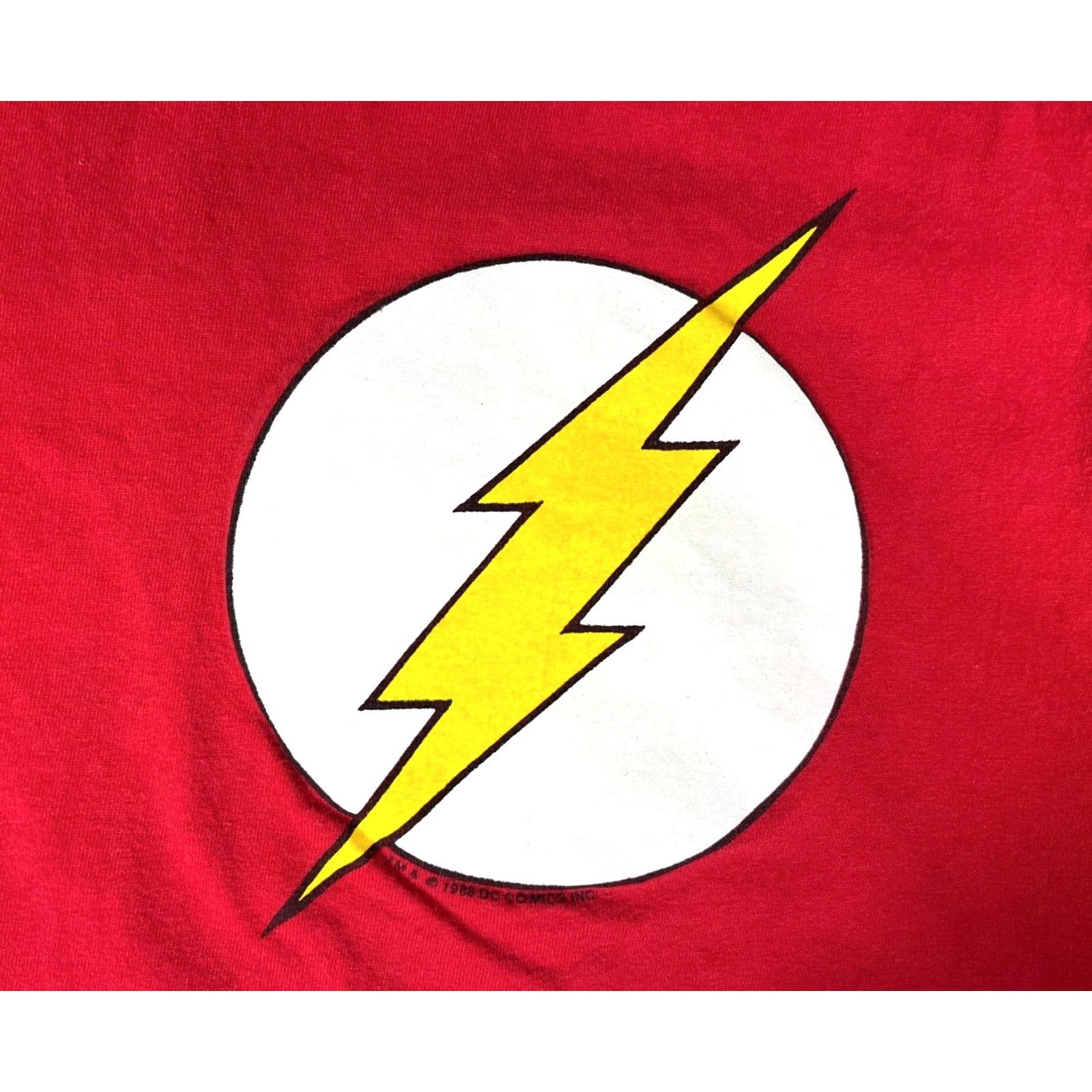 Hanes VINTAGE DC Comics The Flash T-Shirt Hanes Made in USA XL Red Unisex Adults Crew Neck Short Sleeve Cartoon Comics 1988 Mens Womens Size US XL / EU 56 / 4 - 4 Thumbnail