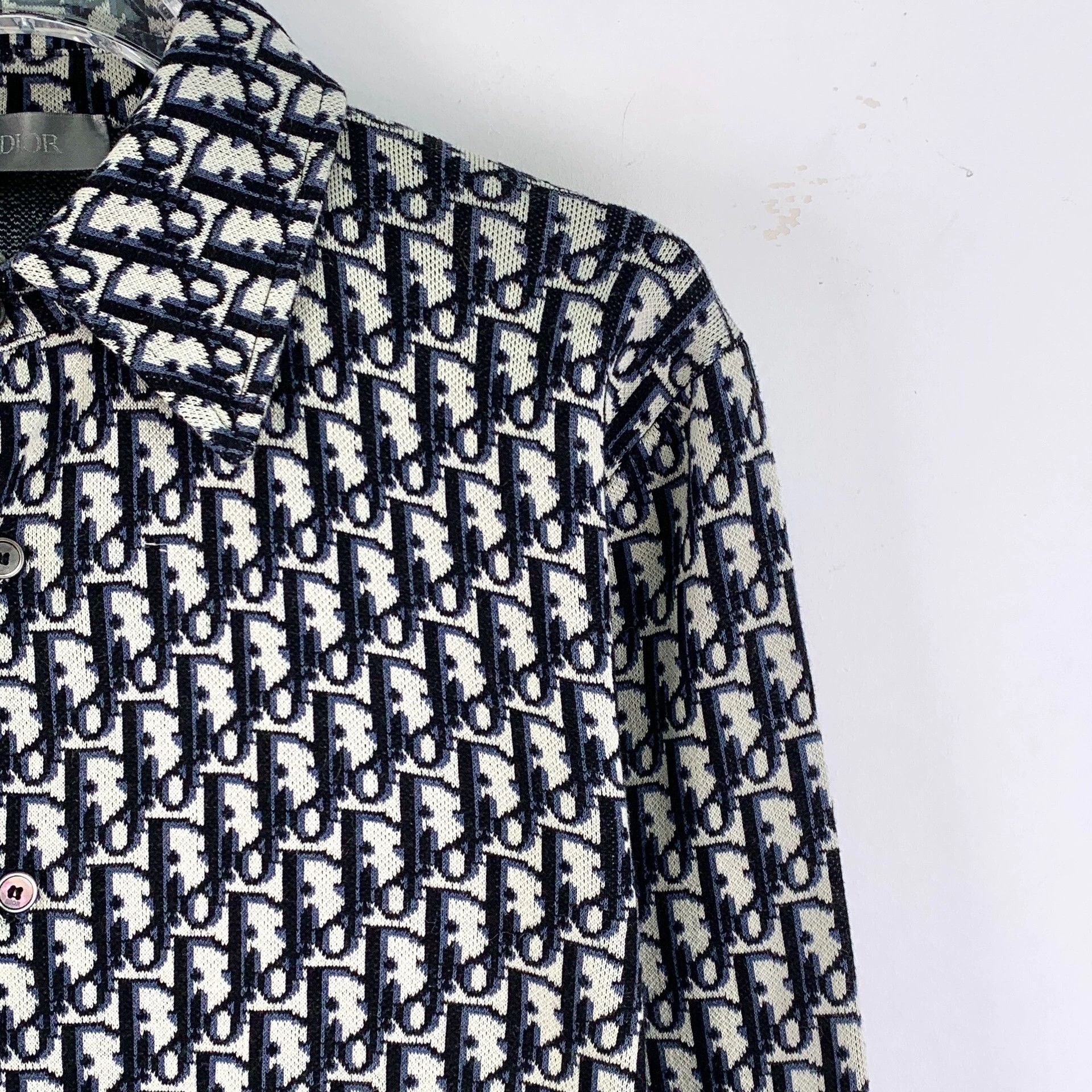 Dior Dior All-over Wool Collar Single-Breasted Long-Sleeve Shirt Size US XXS / EU 40 - 3 Thumbnail