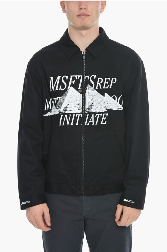image of Msftsrep Cotton Mystery Jacket With Zip Closure in Black, Men's (Size 2XL)