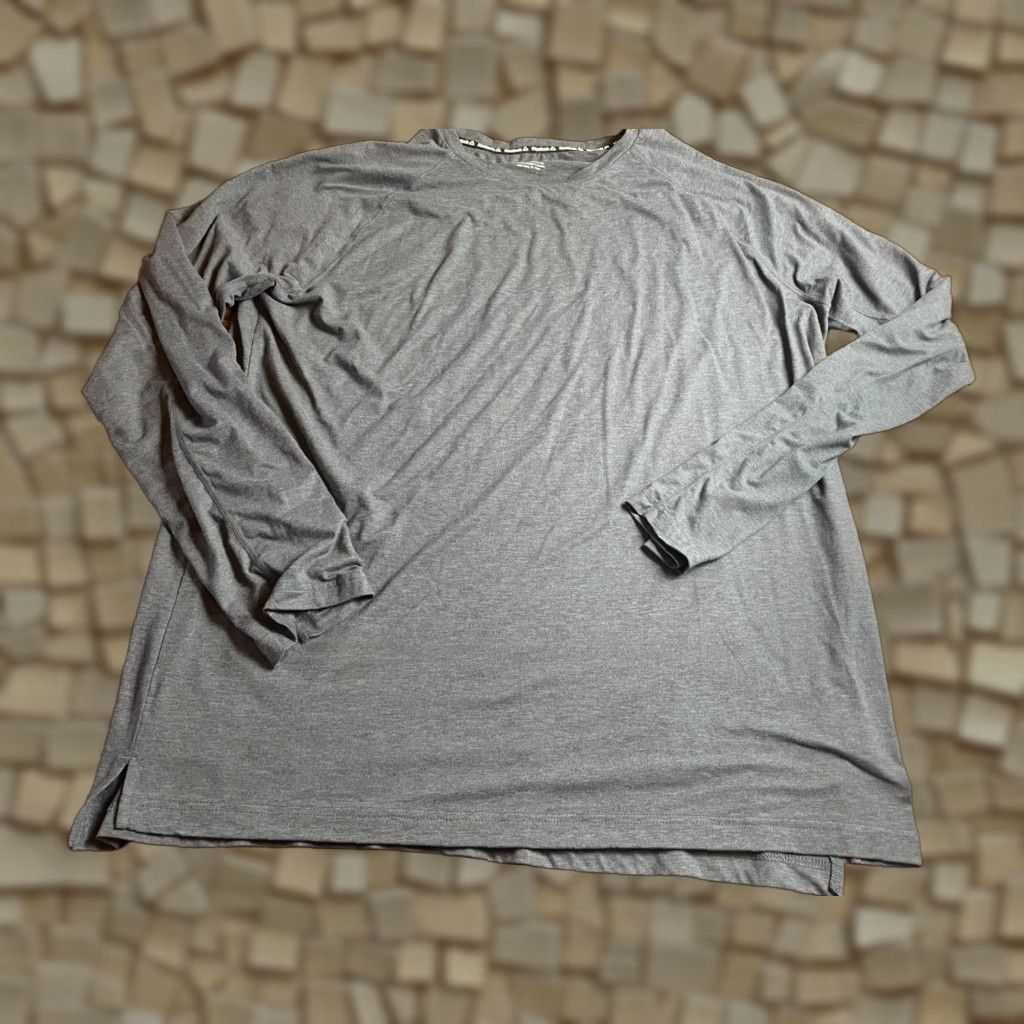 Reebok Reebok Shirt Mens 3XL Gray Activewear Long Sleeve Logo T-Shirt Size XXL / US 16-18 / IT 52-54 - 1 Thumbnail