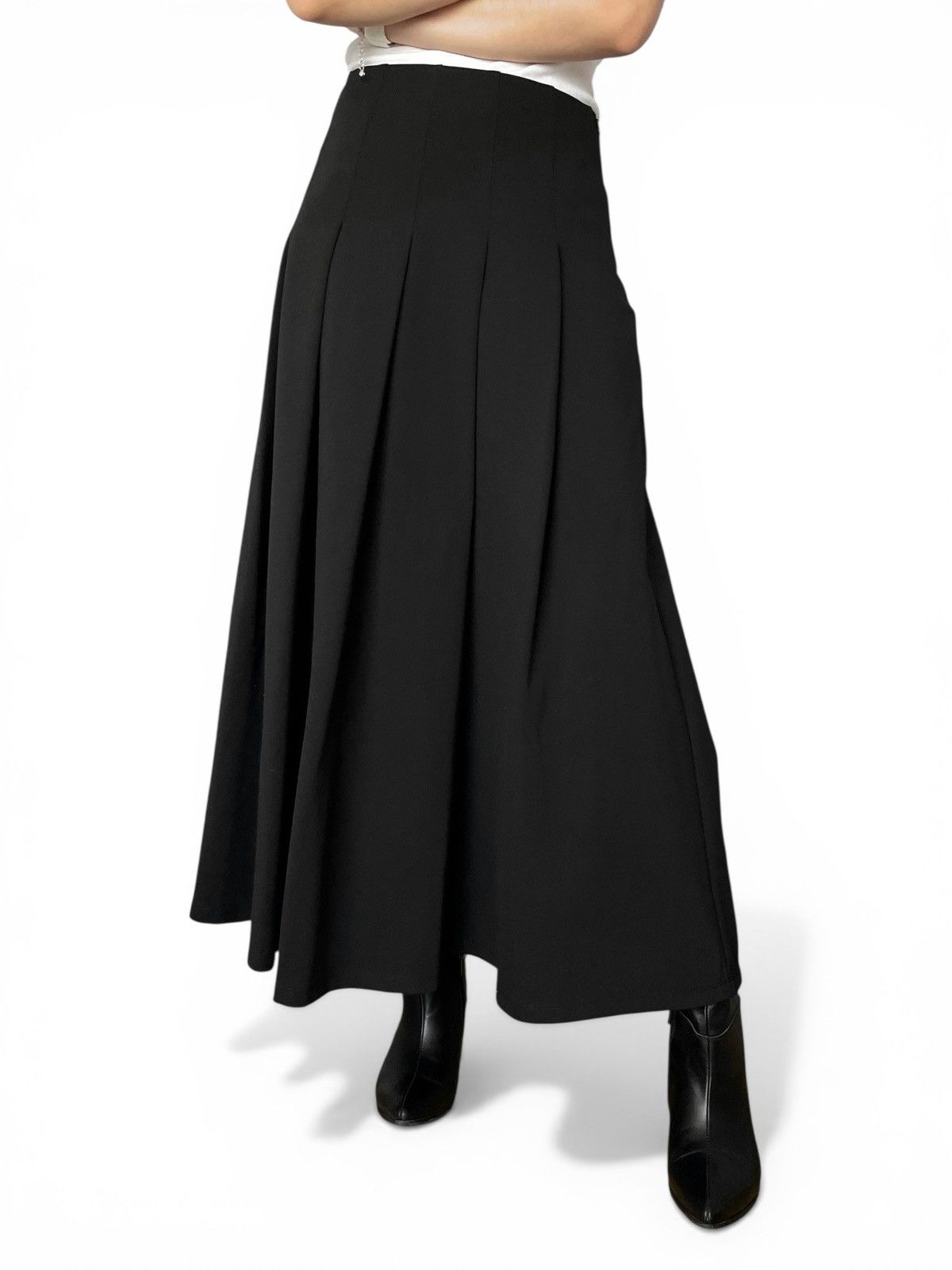 ME+EM ME+EM Pleated Maxi A-Line Skirt – Black – Size UK 10 / US 6 Size 28" / US 6 / IT 42 - 5 Thumbnail