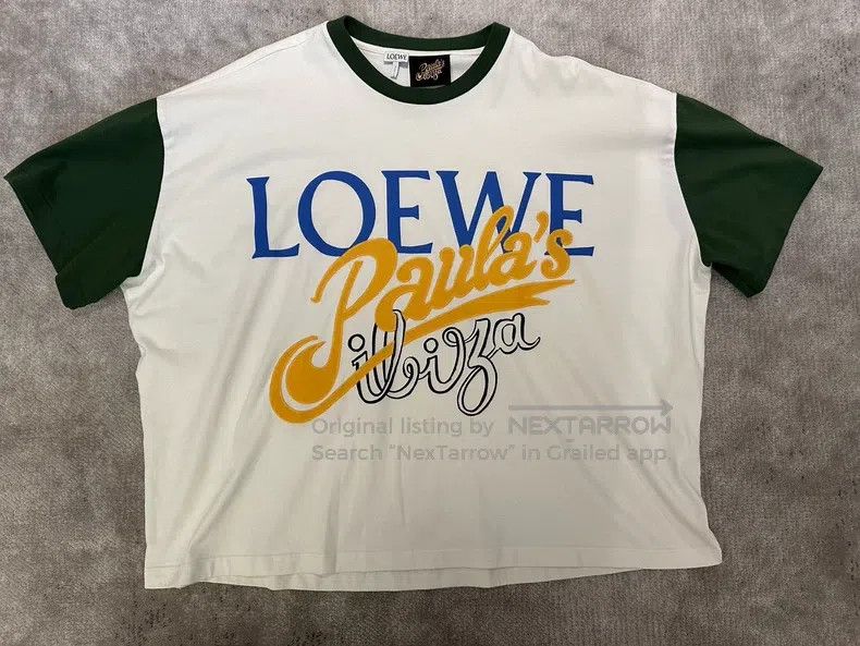 Loewe Loewe Letter print t-shirt heavy embroidery patchwork colo Size US L / EU 52-54 / 3 - 1 Thumbnail