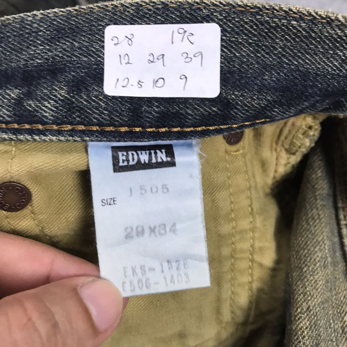 Japanese Brand RIPPED DISTRESSED RUST DENIM EDWIN JAPAN DENIM PANTS Size US 28 / EU 44 - 18 Thumbnail