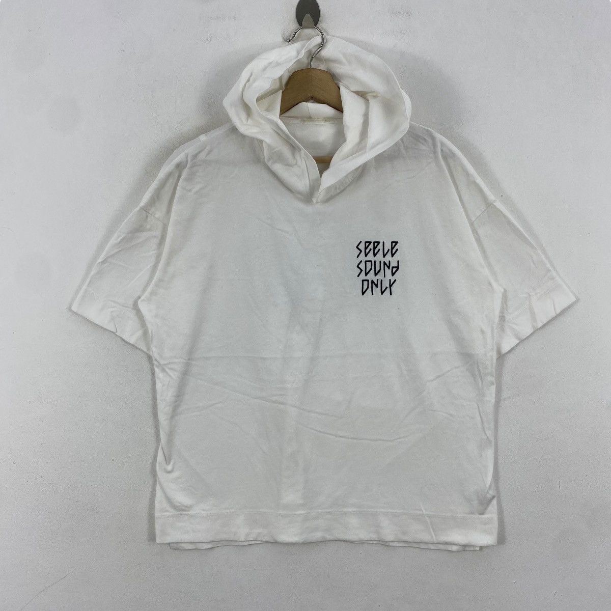 Anime × Japanese Brand EVANGELION Seele Sound Only Anime Short Sleeve Hoodie Size US S / EU 44-46 / 1 - 3 Thumbnail