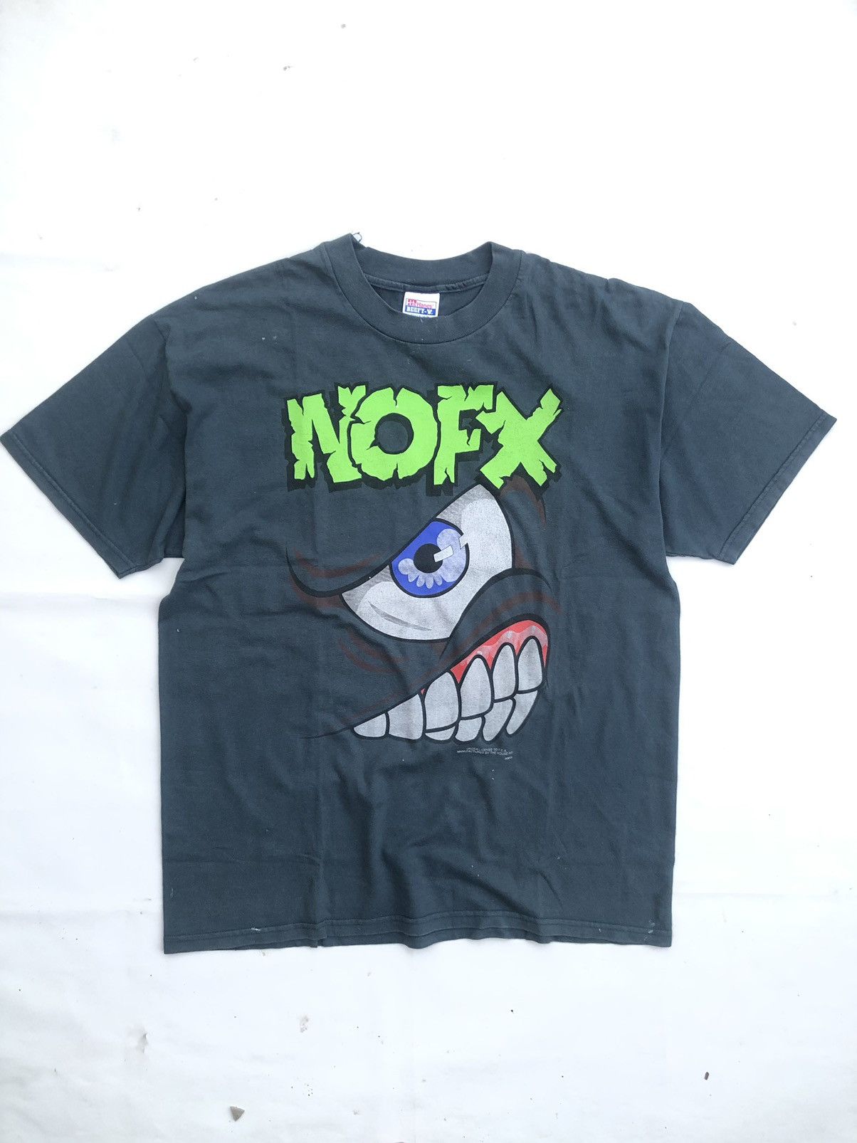 image of Vintage 90's Nofx Mons Tour Tshirt By Hanes in Blue, Men's (Size XL)