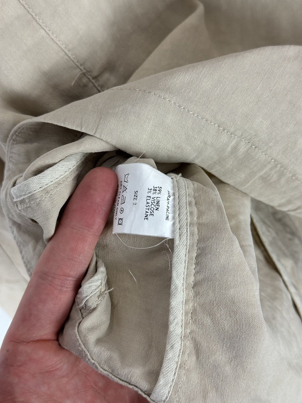 Sarah Pacini Sarah Pacini Linen Beige Light Jacket Size M / US 6-8 / IT 42-44 - 18 Thumbnail