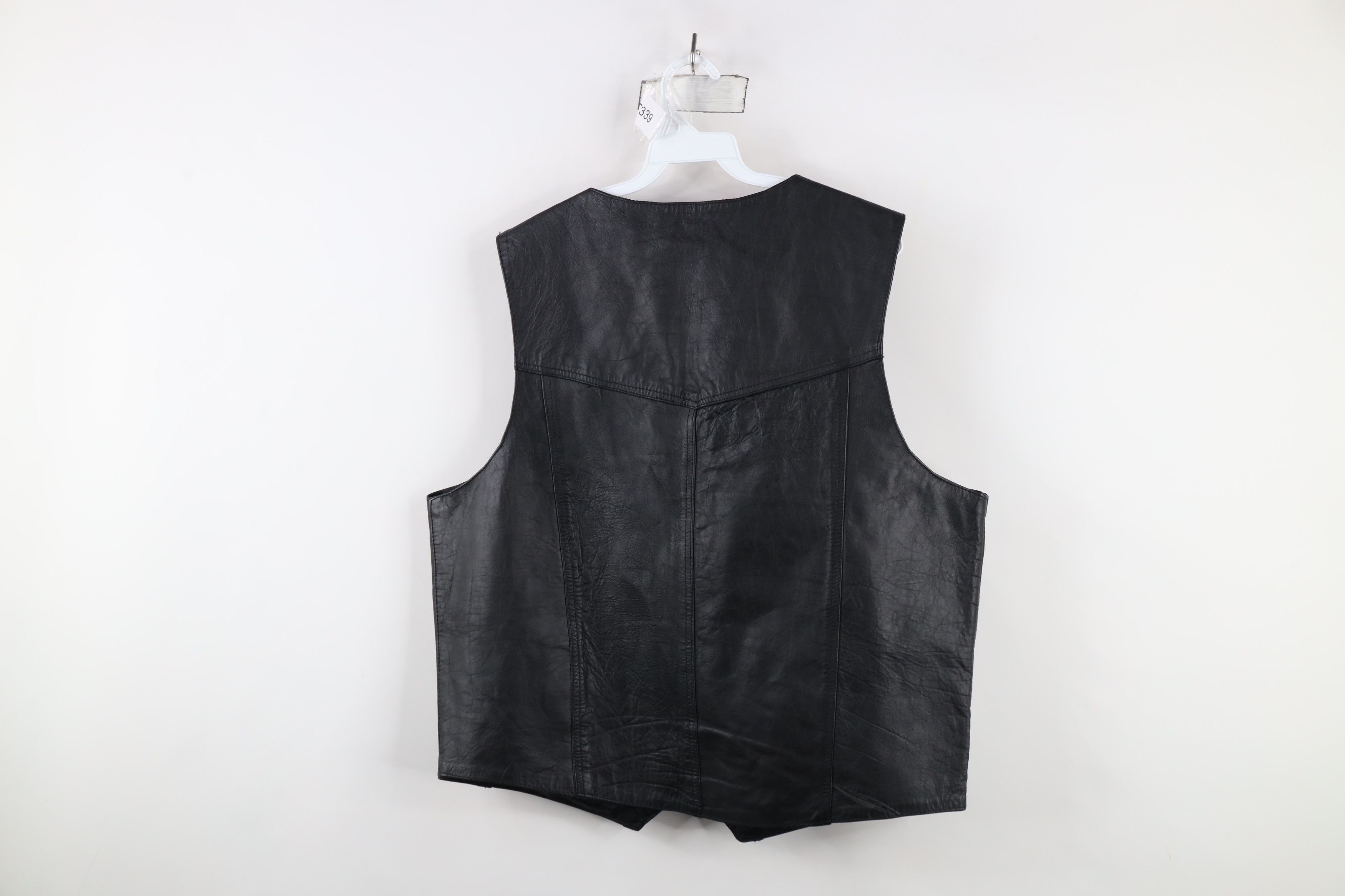 Vintage Vintage 90s Streetwear Leather Motorcycle Riding Vest Jacket Size US XL / EU 56 / 4 - 13 Thumbnail
