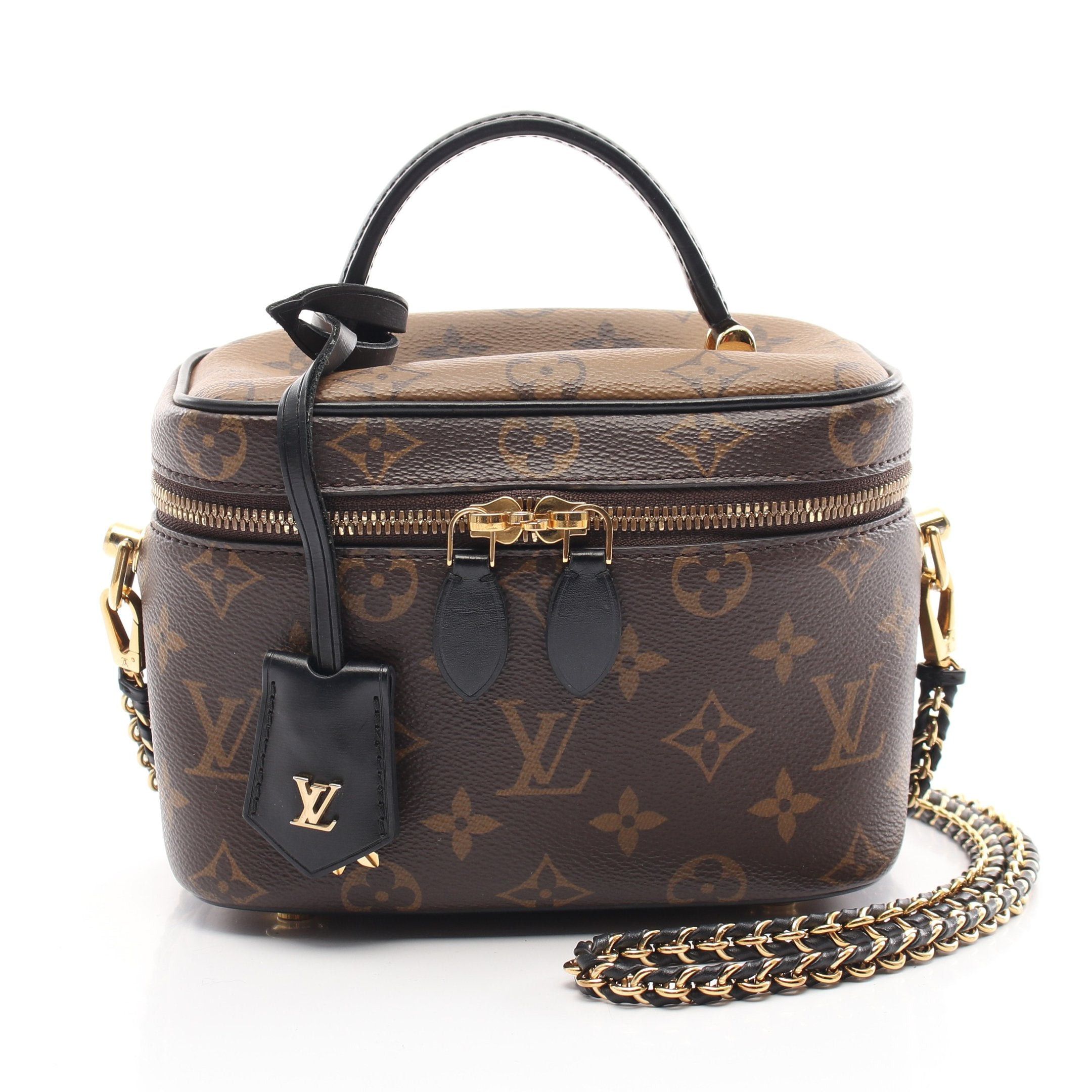 Louis Vuitton Louis Vuitton Vanity Nv Pm Monogram Reverse Handbag Bag Leather Brown Black Size ONE SIZE - 1 Thumbnail
