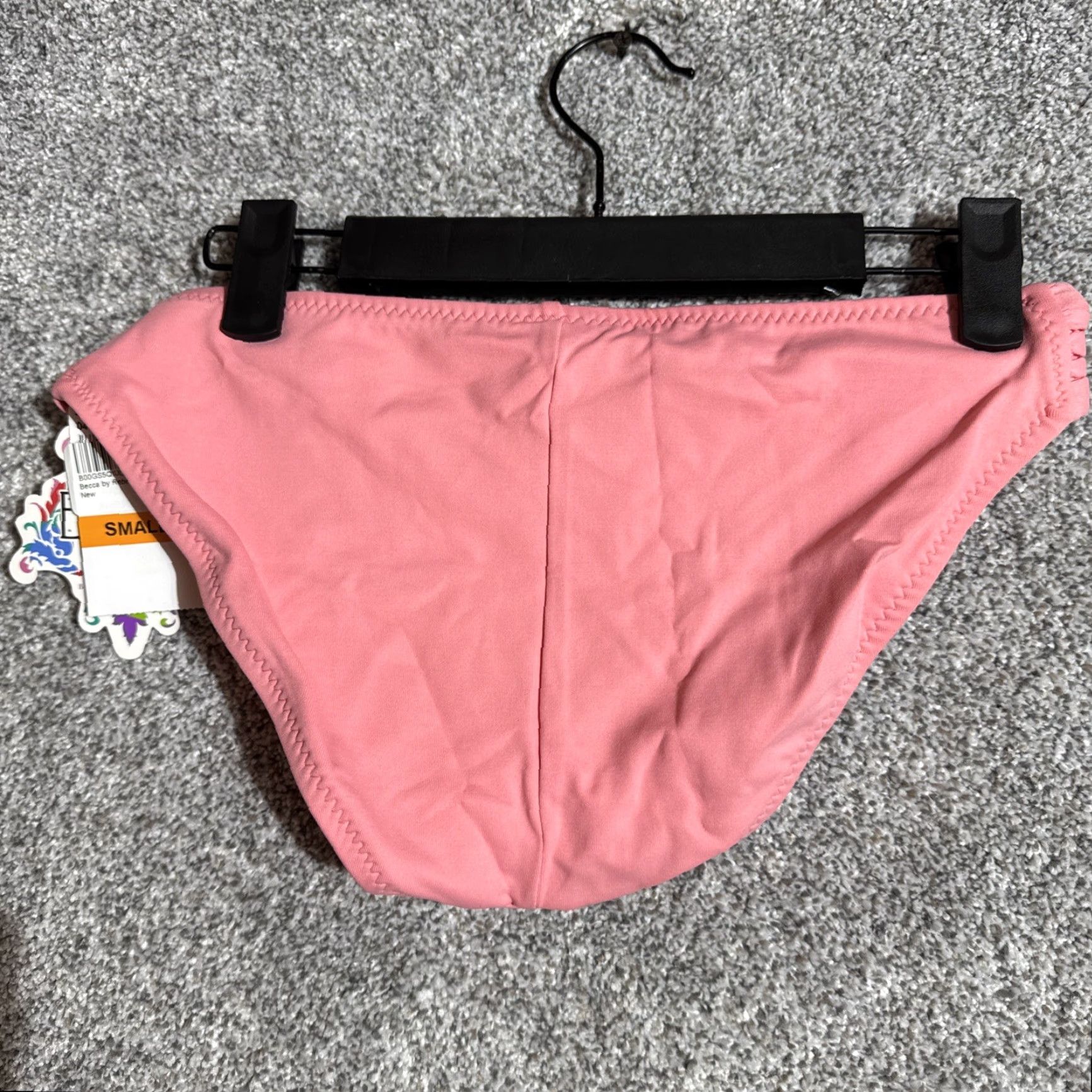 Vintage Becca Bikini Bottoms Womens Size S Chic Minimalist Retro Swimwear Y2K Style Pink Nylon Spandex Beach Women Bottoms Size 28" / US 6 / IT 42 - 6 Thumbnail