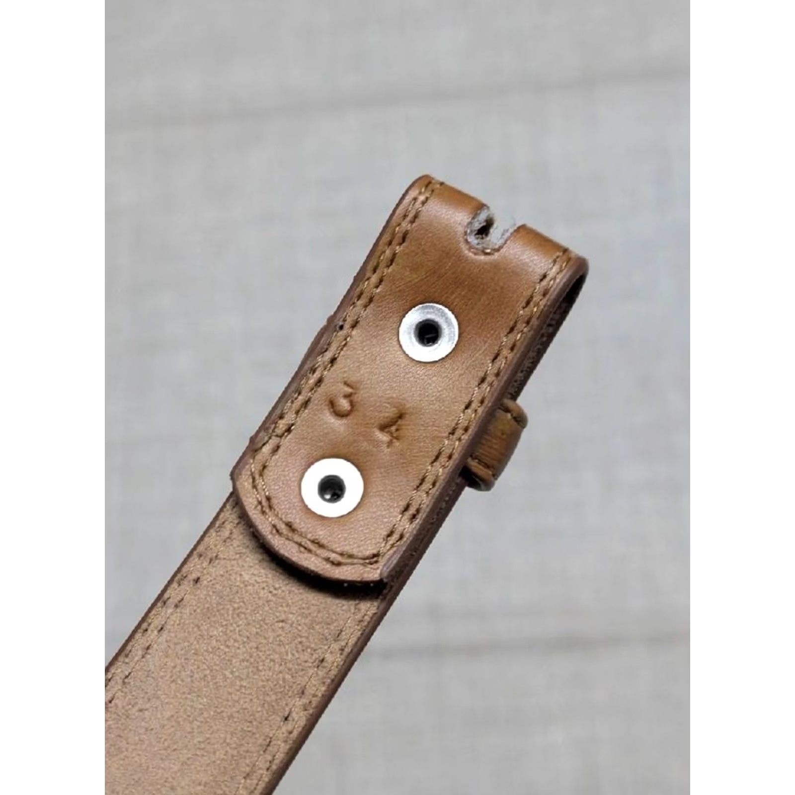 Vintage VINTAGE handcrafted WESTERN belt Men 34 Brown Leather Burnished buckle RODEO 1-1/8" belt width Mens Size 34 - 6 Thumbnail