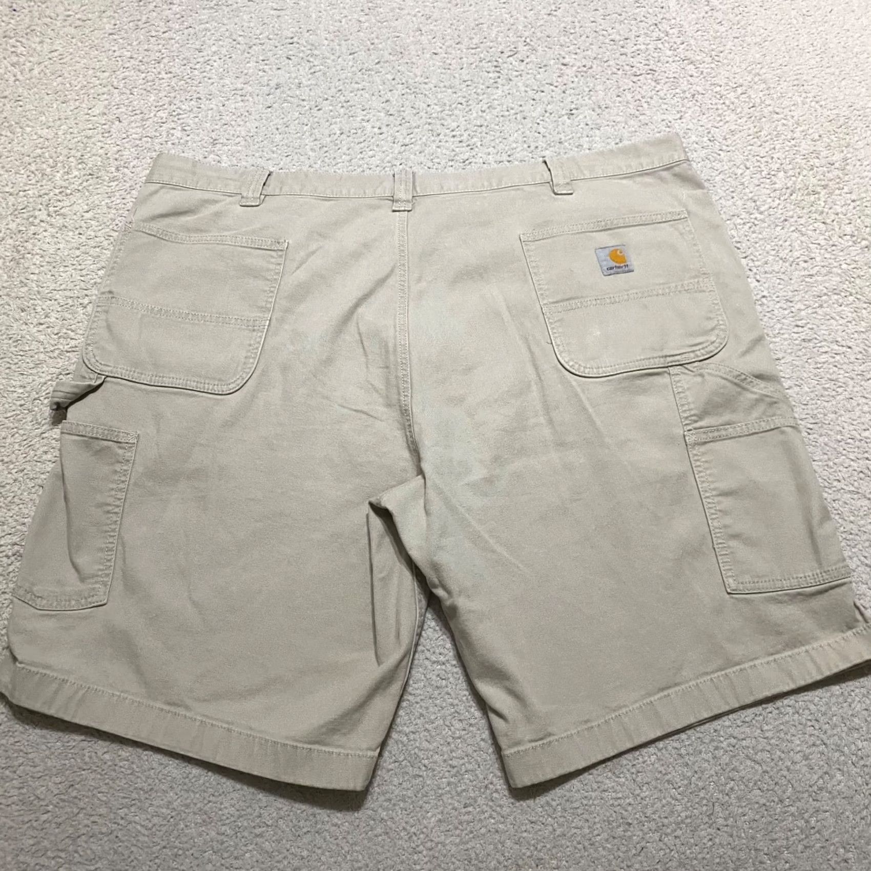 Carhartt Carhartt Mens 40 Shorts Beige Relaxed Fit Utility Carpenter Work Inseam 10" Cotton Spandex 5-Pocket Chino Casual Mens Size US 44 / EU 60 - 2 Thumbnail