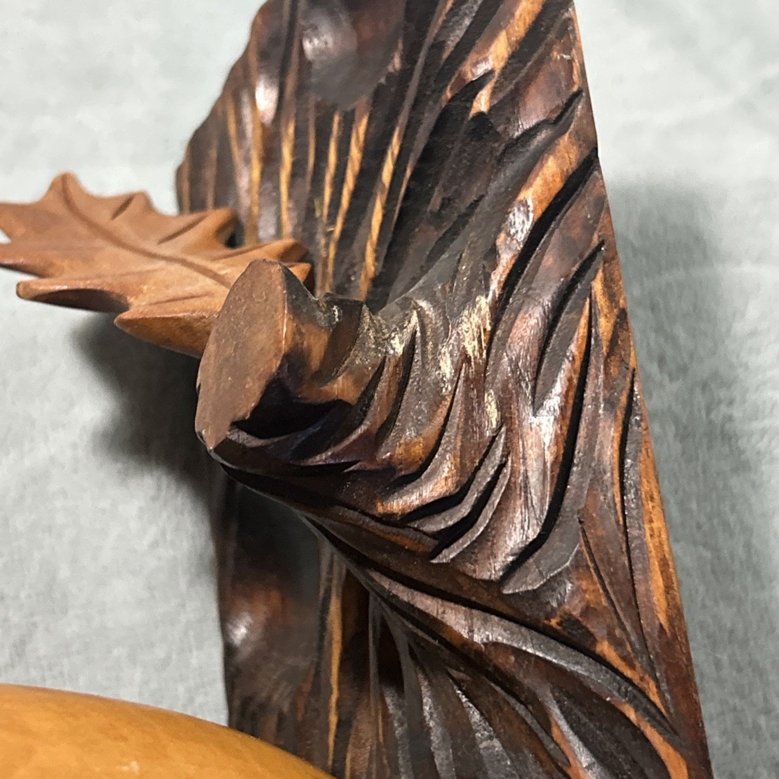 Vintage Antique 1890s Wooden Acorn Smoking Pipe Stand Ashtray Holder Size ONE SIZE - 16 Thumbnail