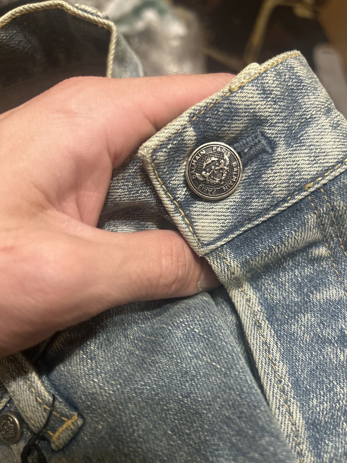 Balmain 📲 Offer ‼️ 2021 w/🏷️ Balmain biker jeans 👖Tapered 32 🤫🔥 Size US 32 / EU 48 - 18 Thumbnail