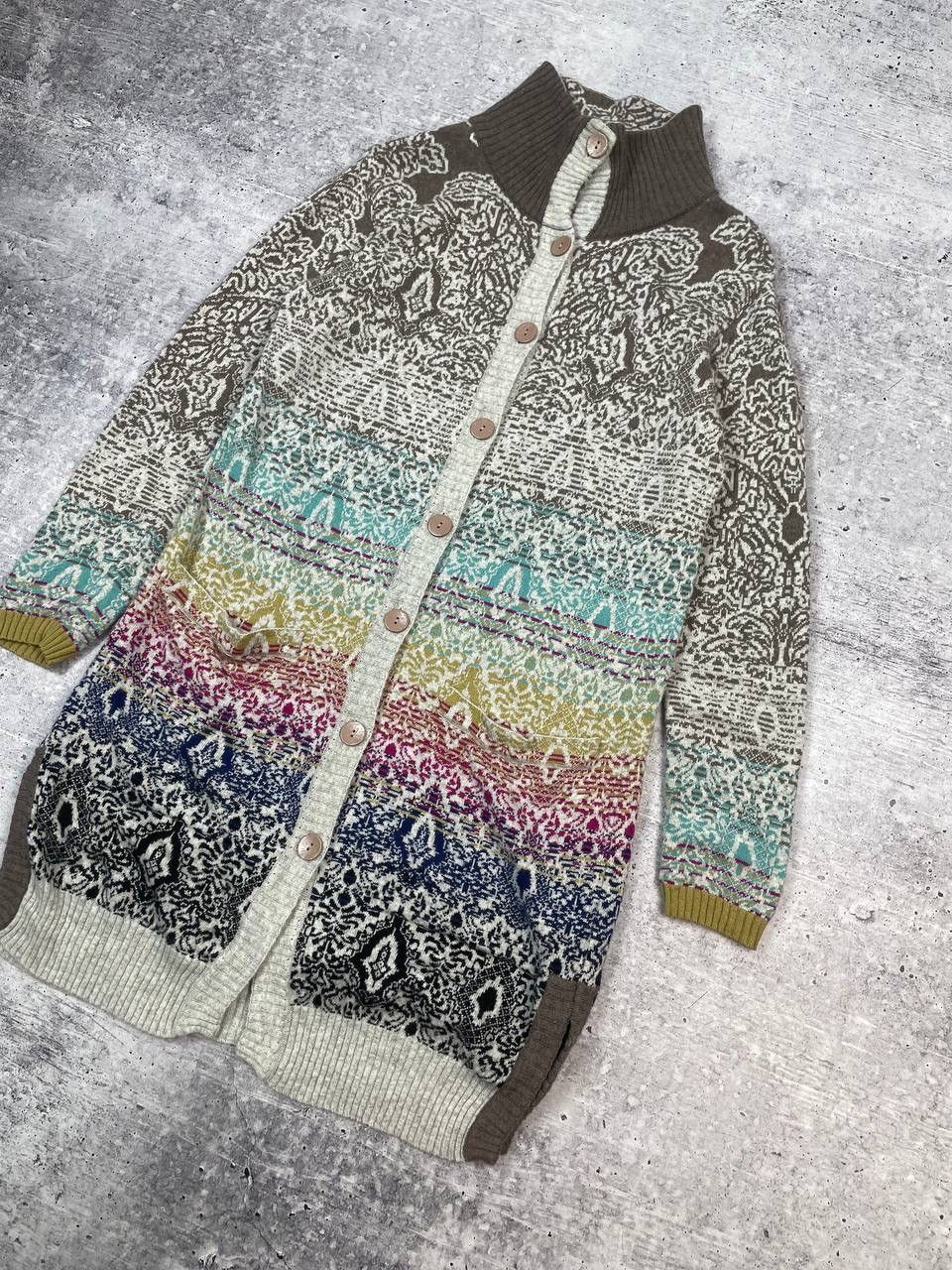 Vintage Vintage Ivko Floral Wool Cashmere Coat Cardigan Y2K Size S / US 4 / IT 40 - 4 Thumbnail