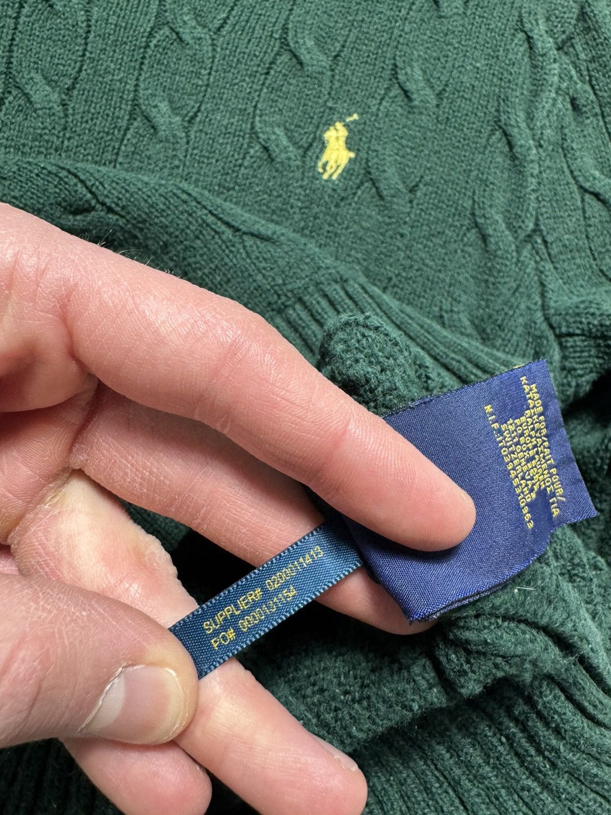 Polo Ralph Lauren Polo Ralph Lauren Cable Knitted Sweater Size XS Green Size US XS / EU 42 / 0 - 8 Thumbnail