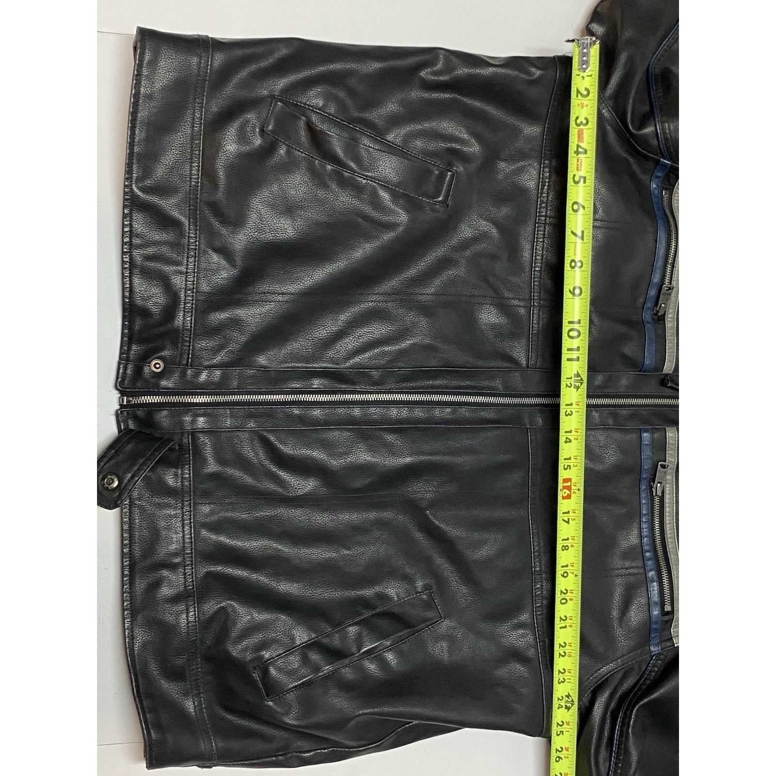 Arizona Jean Co. Vtg Arizona Faux Leather Men's Full Zip Jacket 2XL Black 90s Size US XXL / EU 58 / 5 - 14 Thumbnail