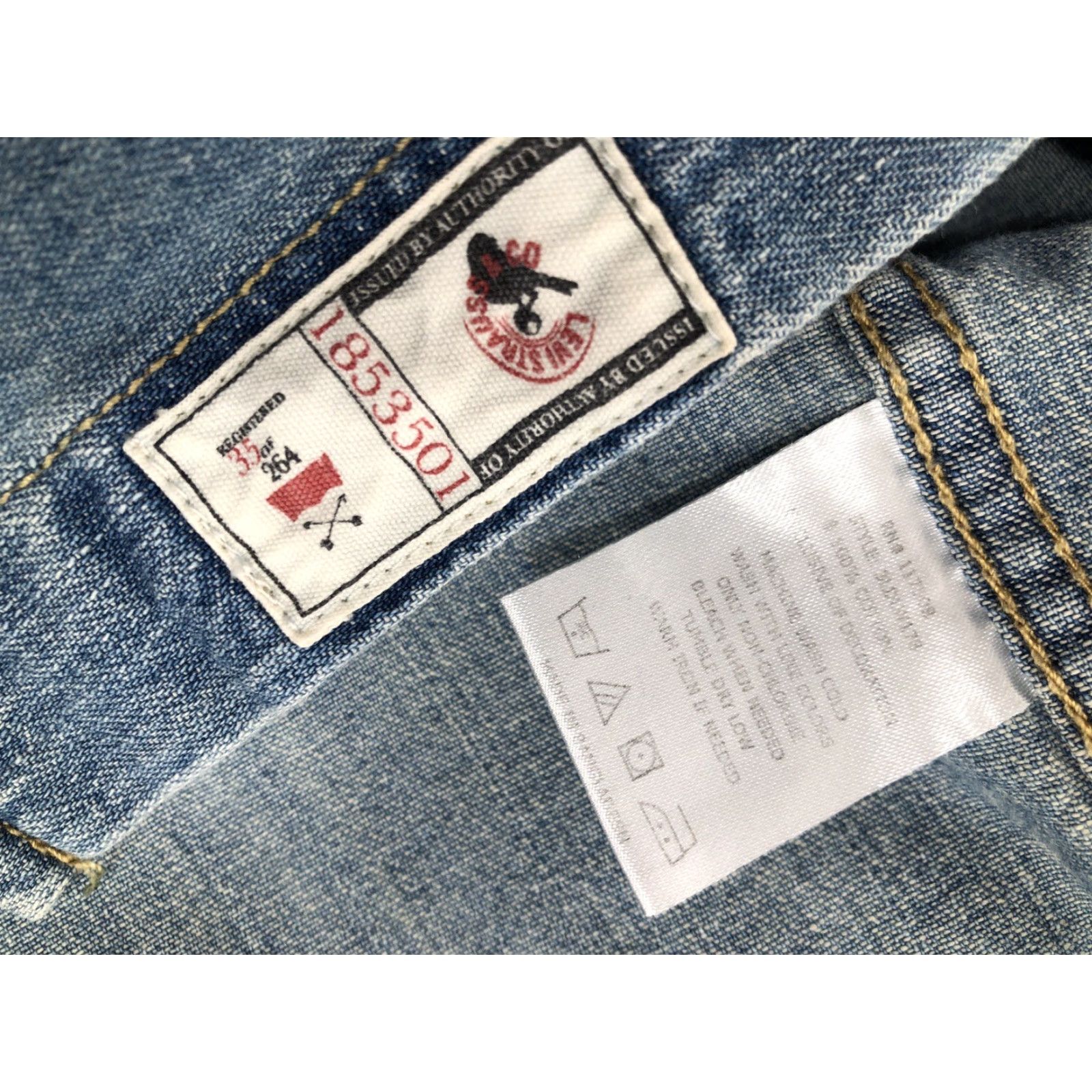 Levi's LEVI'S Western Shirt Mens XL Sawtooth Pockets Pearl Snap Blue Color Button-Up Long Sleeve Slim Size US XL / EU 56 / 4 - 5 Thumbnail