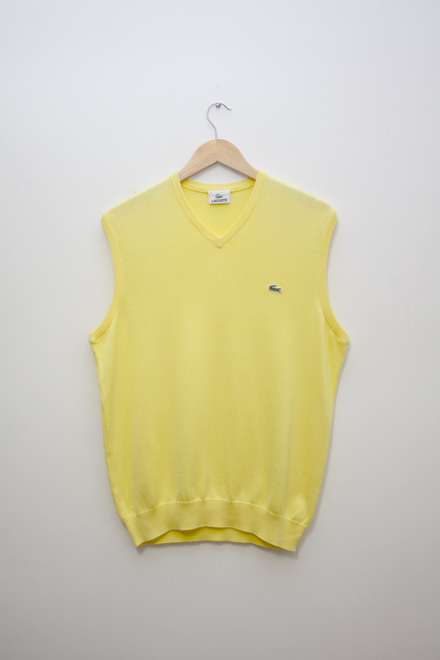 Lacoste Lacoste Yellow Vintage Cotton Vest Men's Medium Size US M / EU 48-50 / 2 - 1 Thumbnail
