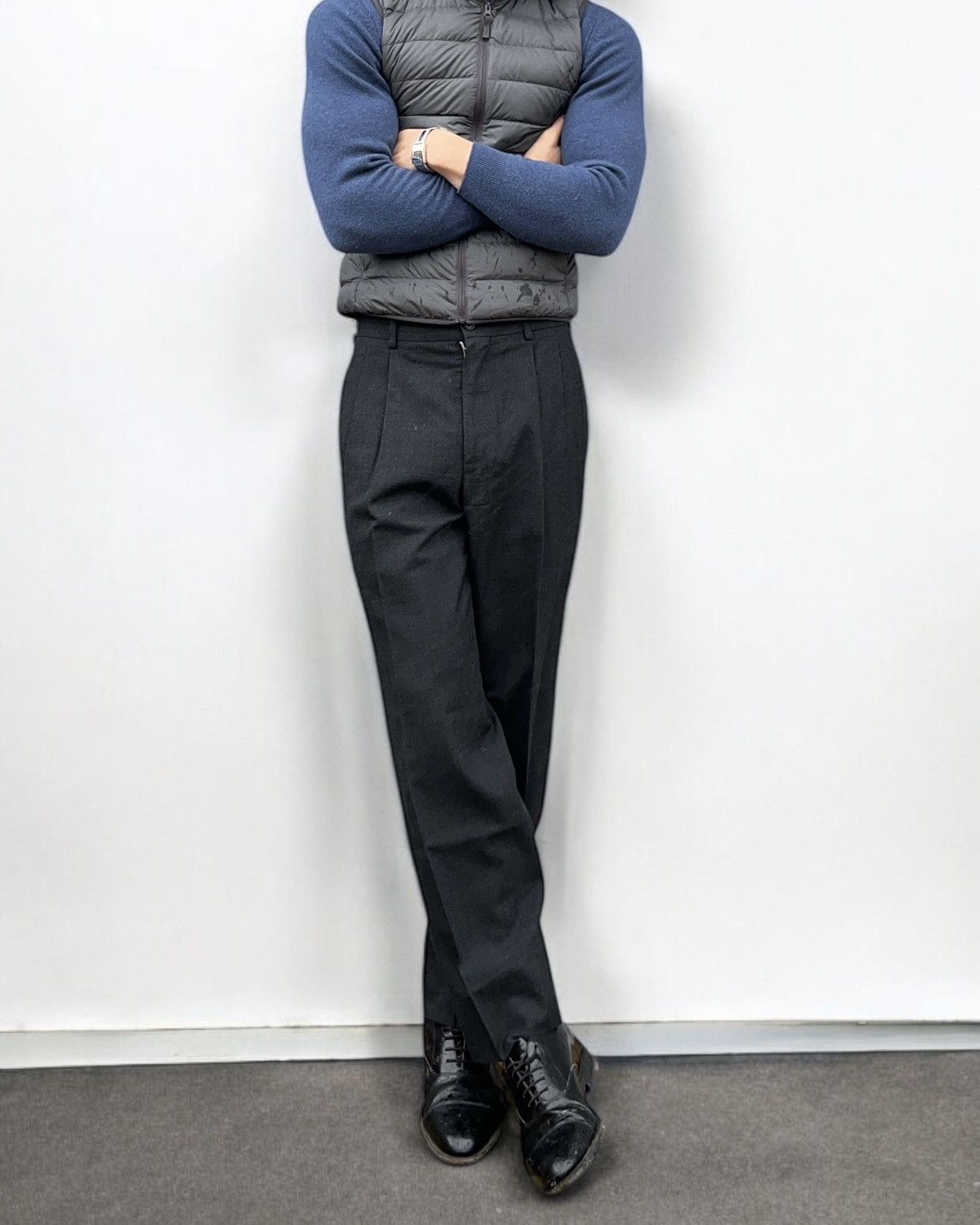 Comme des Garcons Comme Des Garcons Homme 2003 Double Pleat Textured Pants Size US 30 / EU 46 - 1 Thumbnail