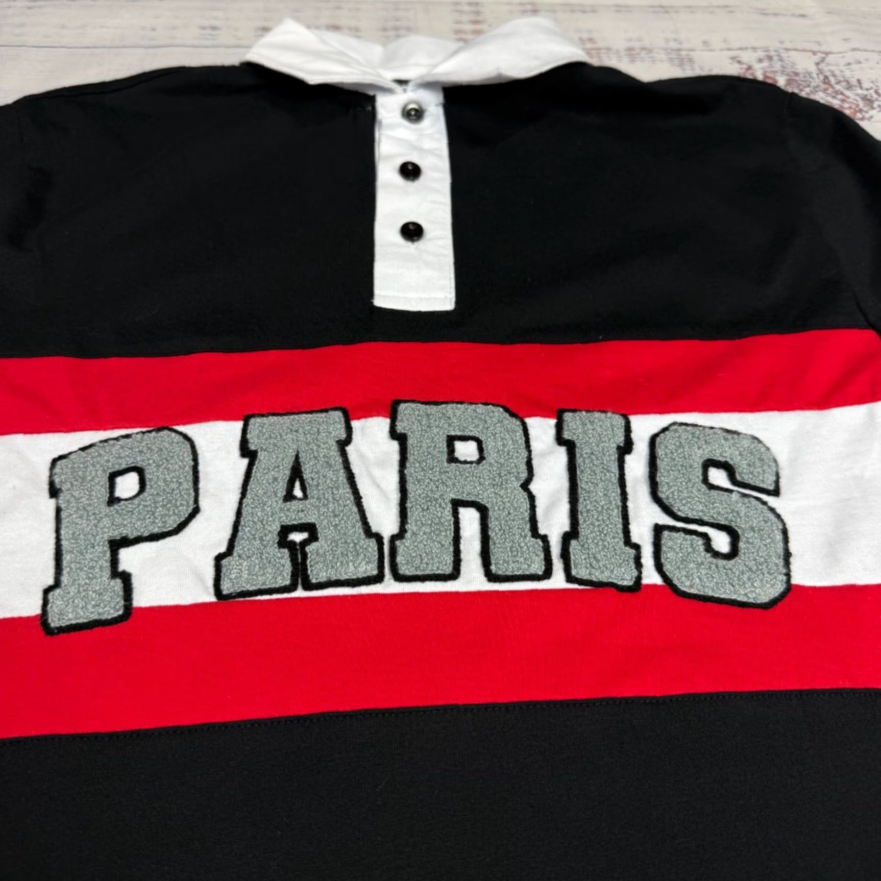 Vintage Seven Souls Womens Polo Shirt Paris Black Small Short Sleeve Size S Ladies Polo Shirt Size S / US 4 / IT 40 - 5 Thumbnail