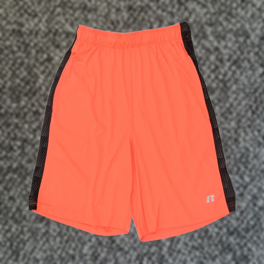 Vintage RUSSEL Mens Sport Shorts Small Orange Polyester Size US 29 - 1 Thumbnail