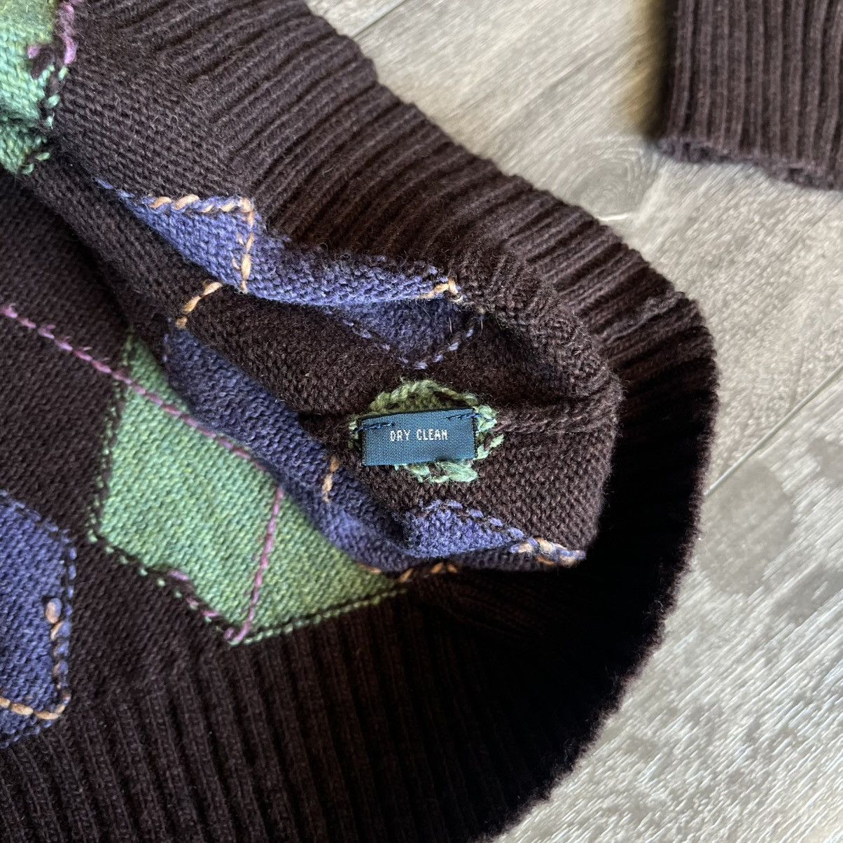 Polo Ralph Lauren Vintage 90s Polo Ralph Lauren Diamond Argyle V Neck Sweater Size US XL / EU 56 / 4 - 7 Thumbnail