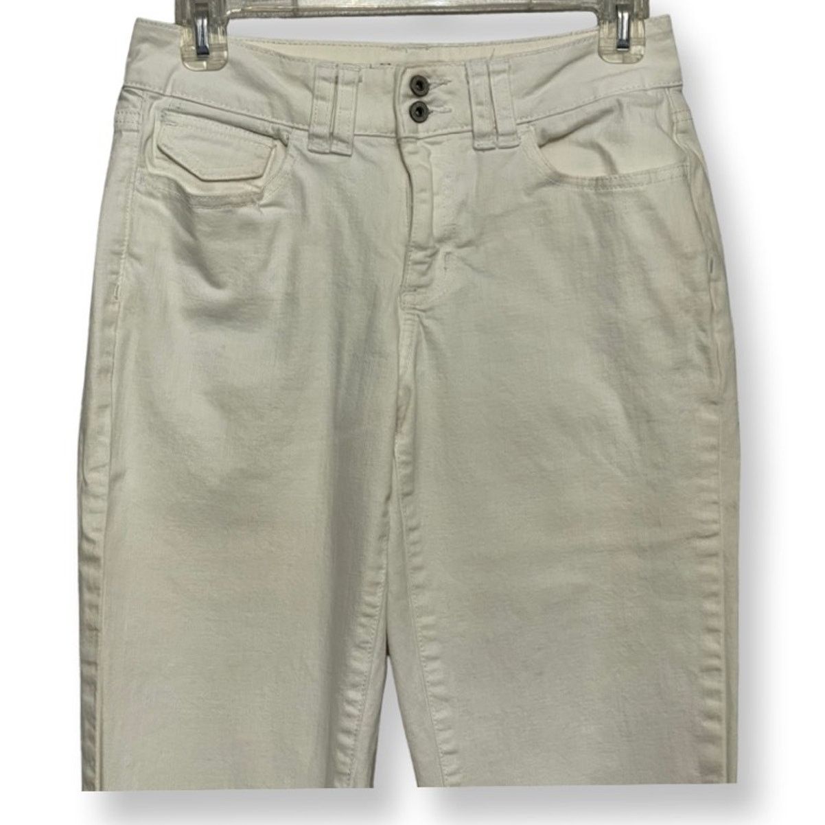 Other Vintage St. Johns Bay Capri Jeans White Ankle Zip Denim 6 Size 28" / US 6 / IT 42 - 2 Thumbnail