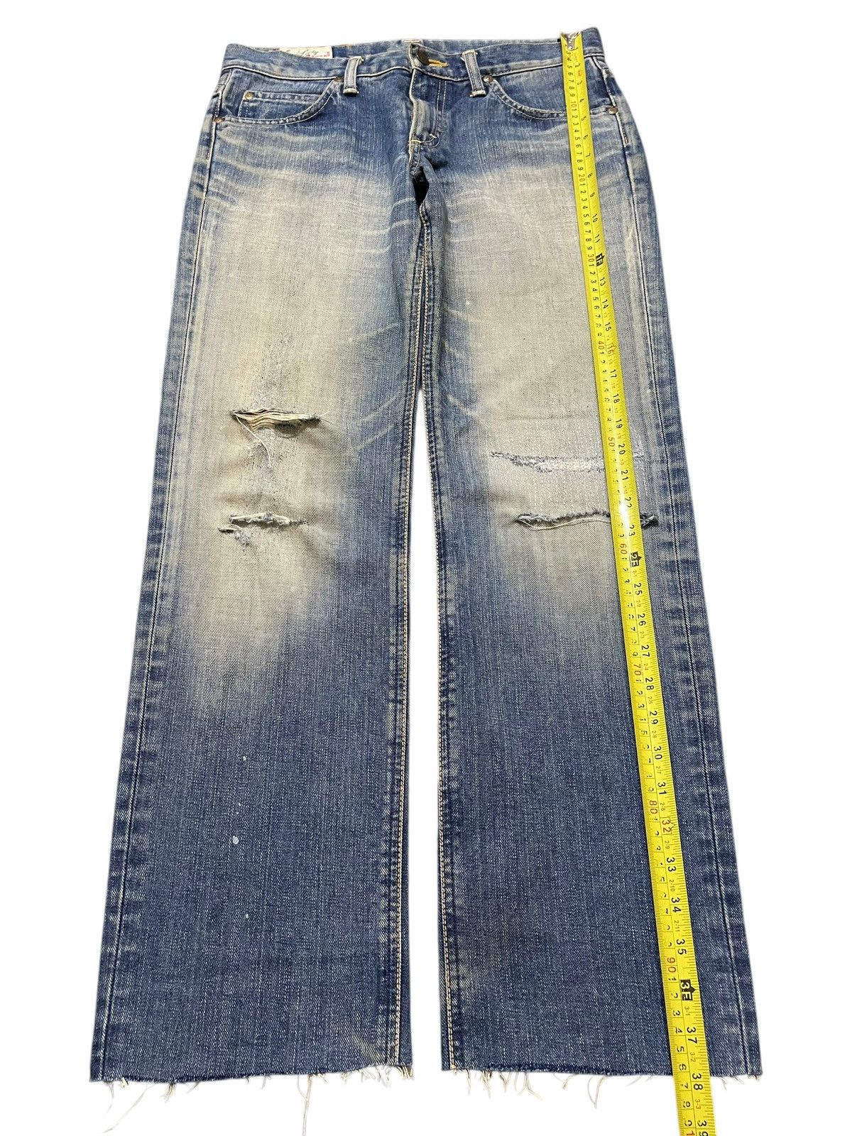 Lee Vintage Lee Mud Faded Wash Distress Style Jeans Size US 30 / EU 46 - 12 Thumbnail