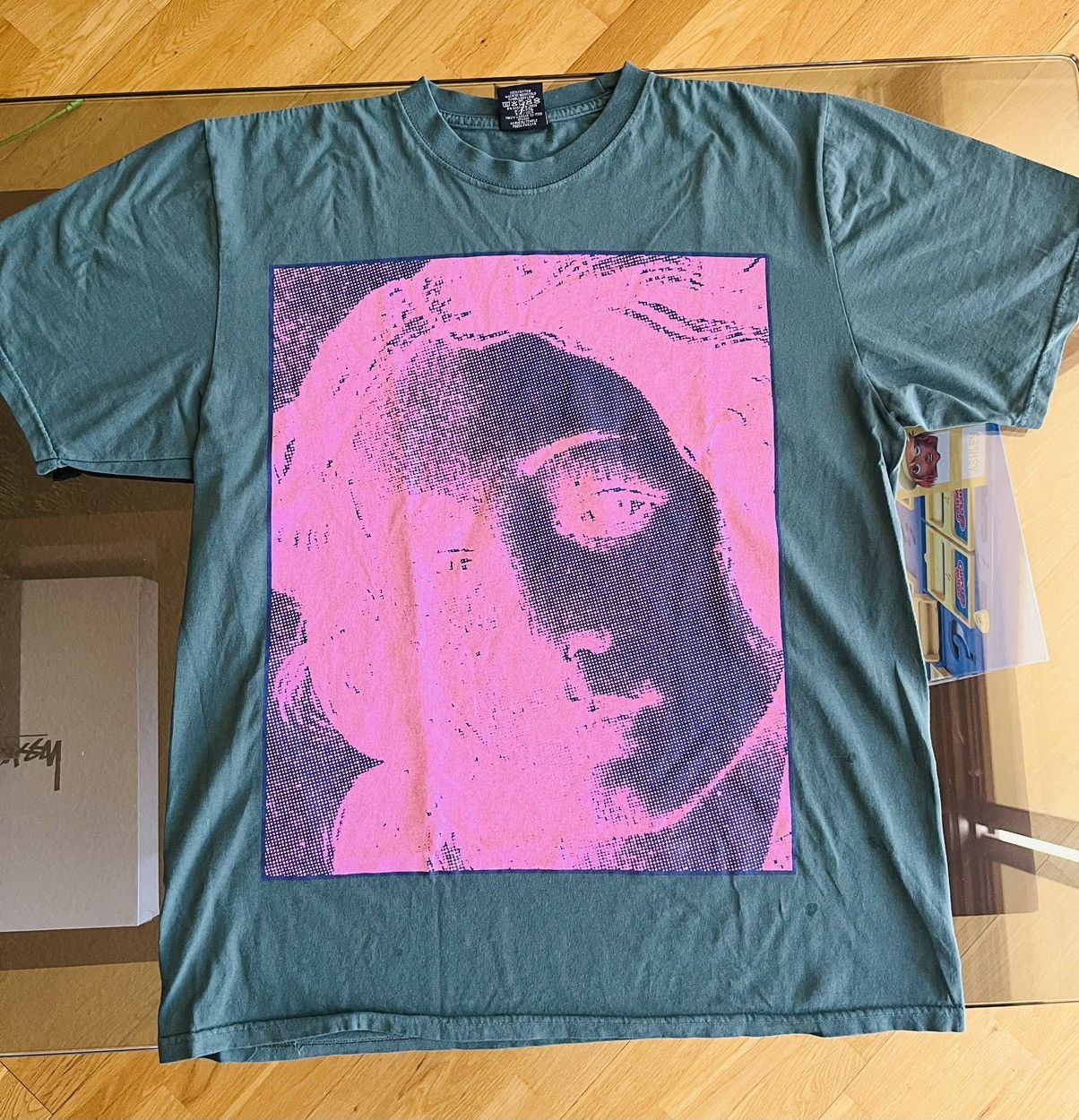 ★【STUSSY】★VENUS TEE PIGMENT DYED★Tシャツ★forest★ New Stussy 1st Venus Pigment Dyed Tee T-Shirt Black Size XL