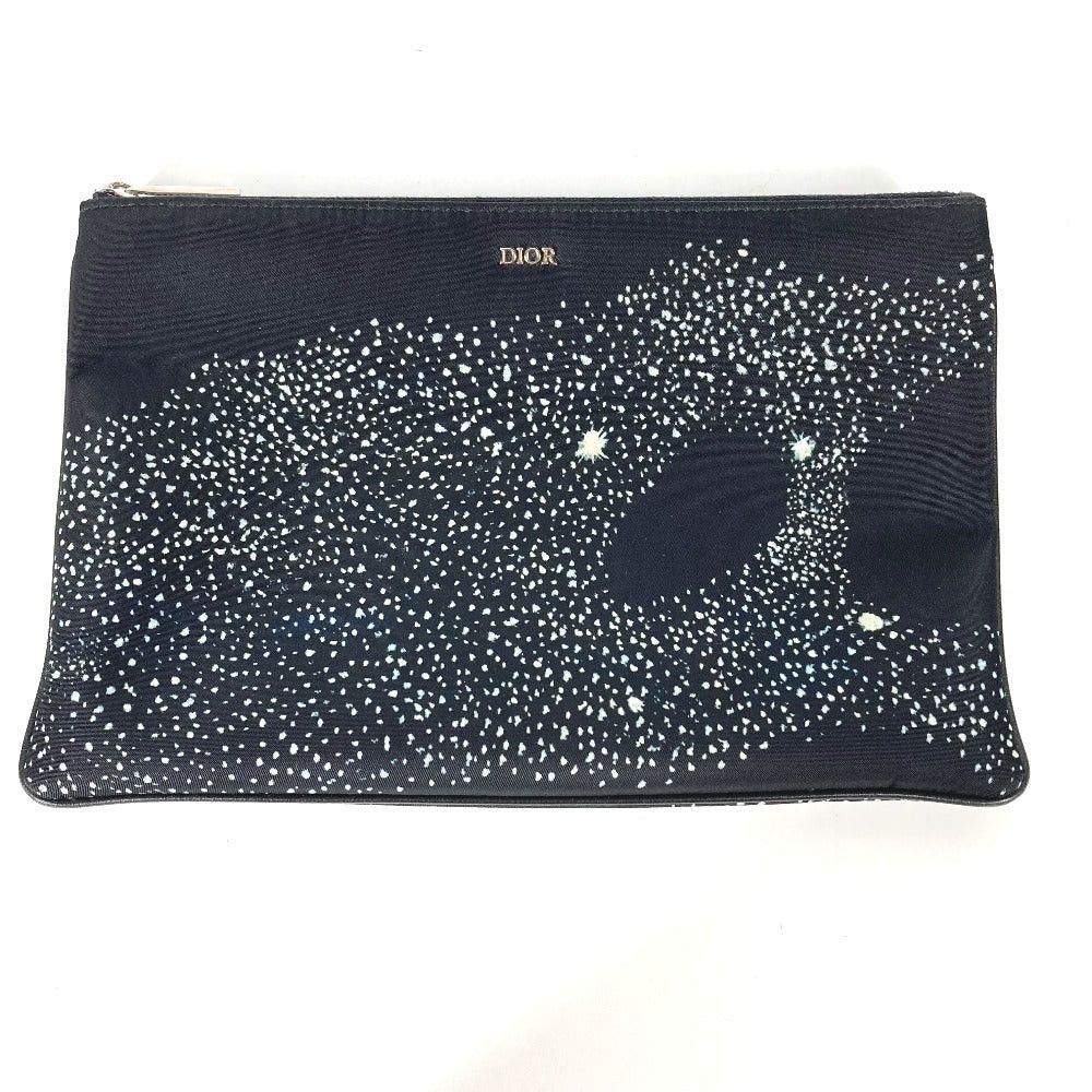 Dior Dior Peter Doig. Doig Logo Pouch Clutch Bag Nylon Men Black Size ONE SIZE - 1 Thumbnail