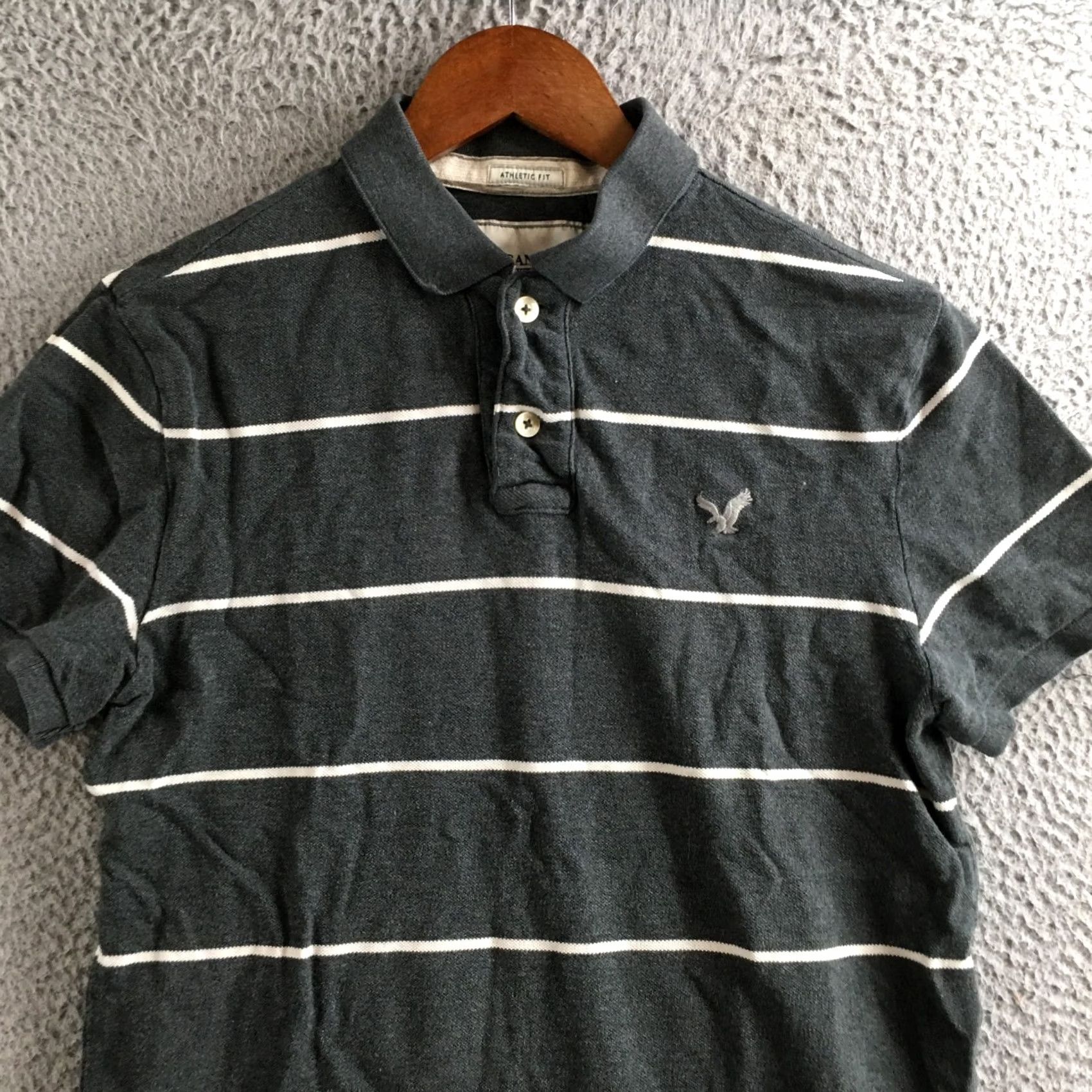 American Eagle Outfitters American Eagle Outfitters Polo Shirt Mens S Gray Cotton Short Sleeve Collared Size US S / EU 44-46 / 1 - 2 Thumbnail