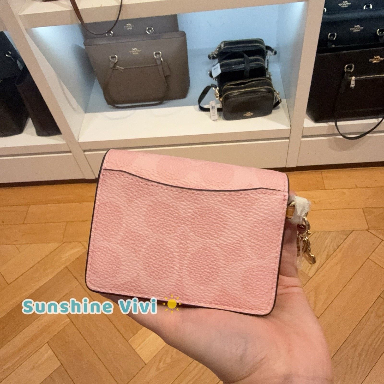 Coach NWT Coach Mini Wallet On A Chain Charms CEF59 Powder Pink Size ONE SIZE - 5 Thumbnail
