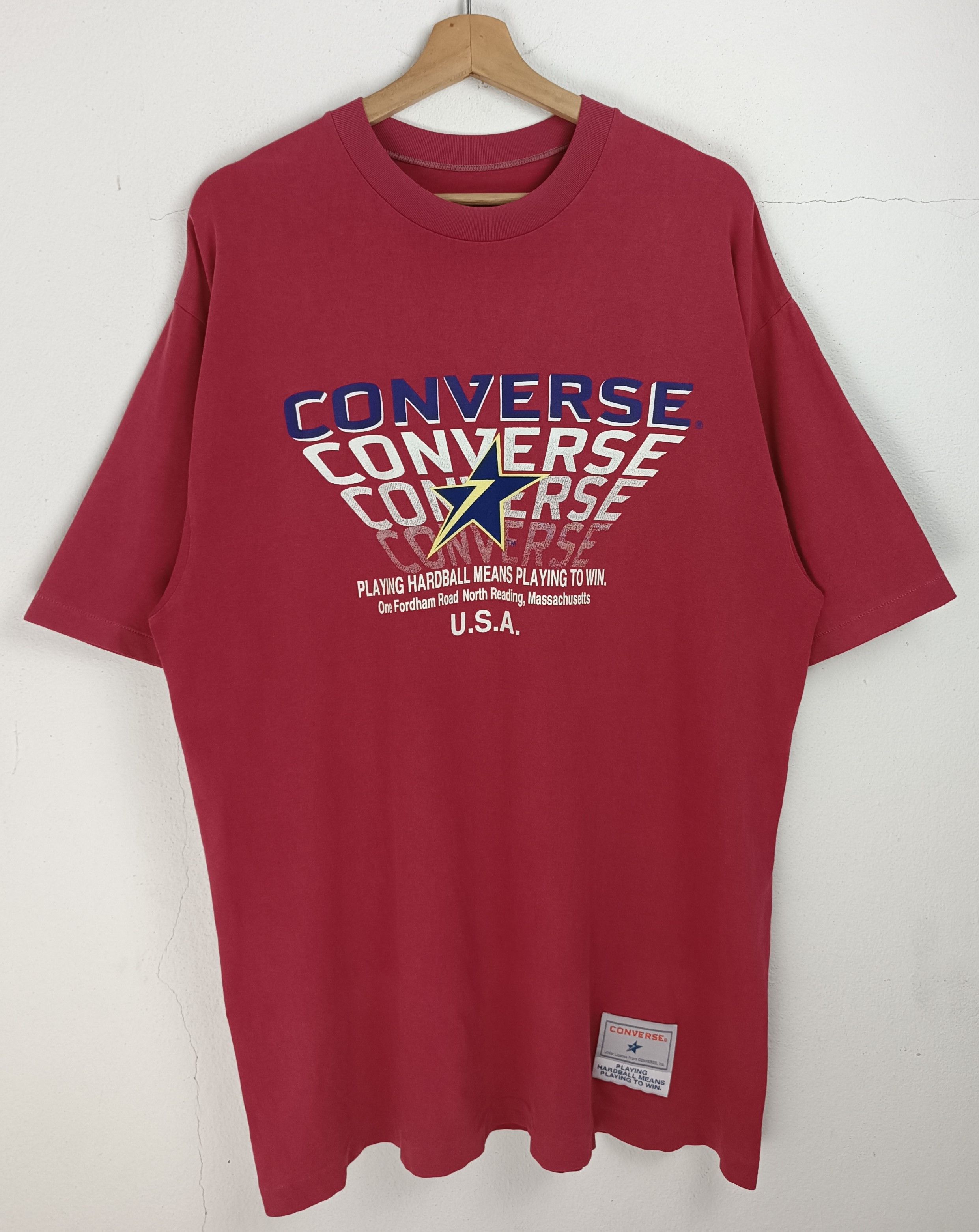 Converse VINTAGE 90'S CONVERSE HARDBALL FADED TEE NBA MLB Size US L / EU 52-54 / 3 - 3 Thumbnail
