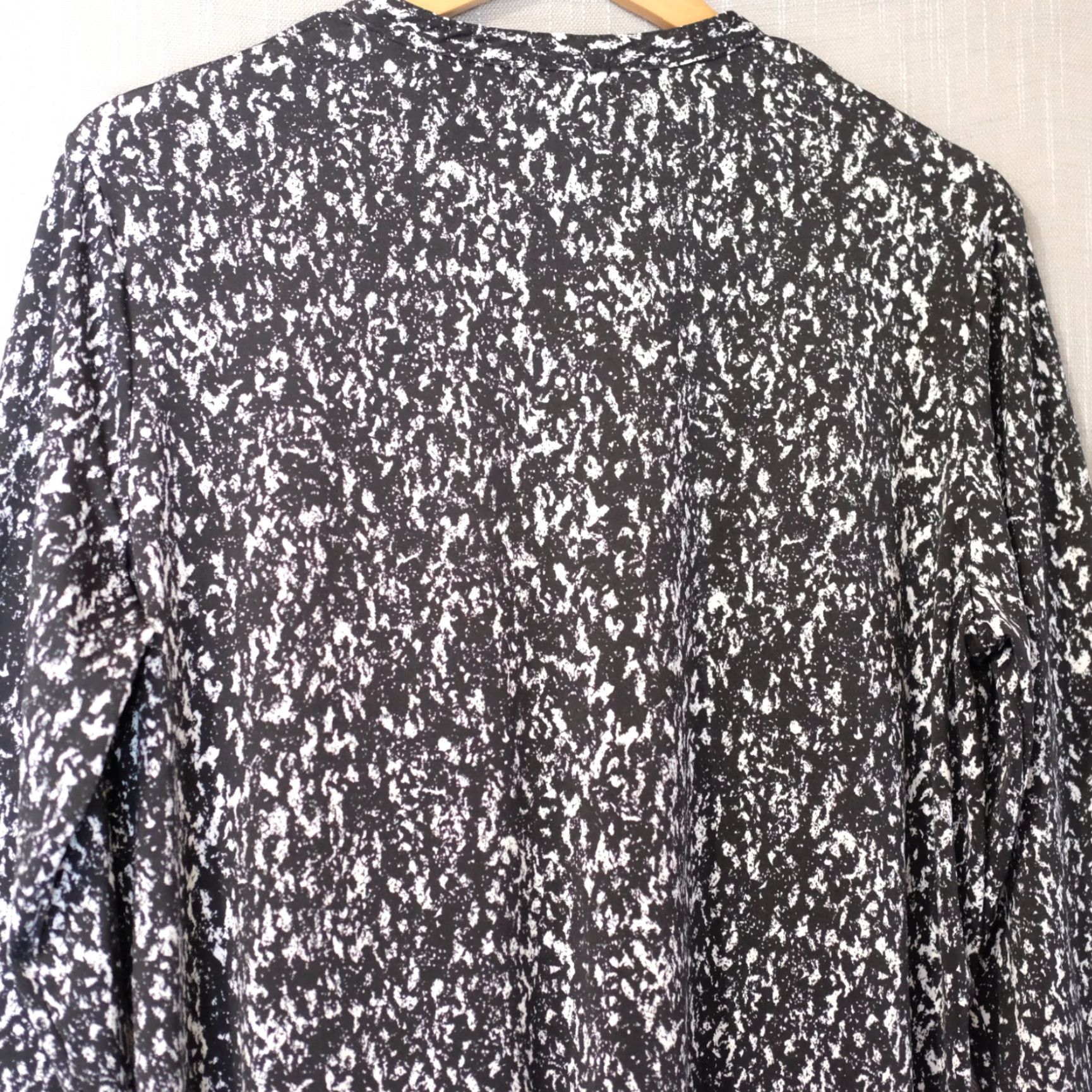 Faded Glory FADED GLORY Blouse Button Up Black/White Pockets 3/4 Sleeve Womens XL Size XL / US 12-14 / IT 48-50 - 6 Thumbnail