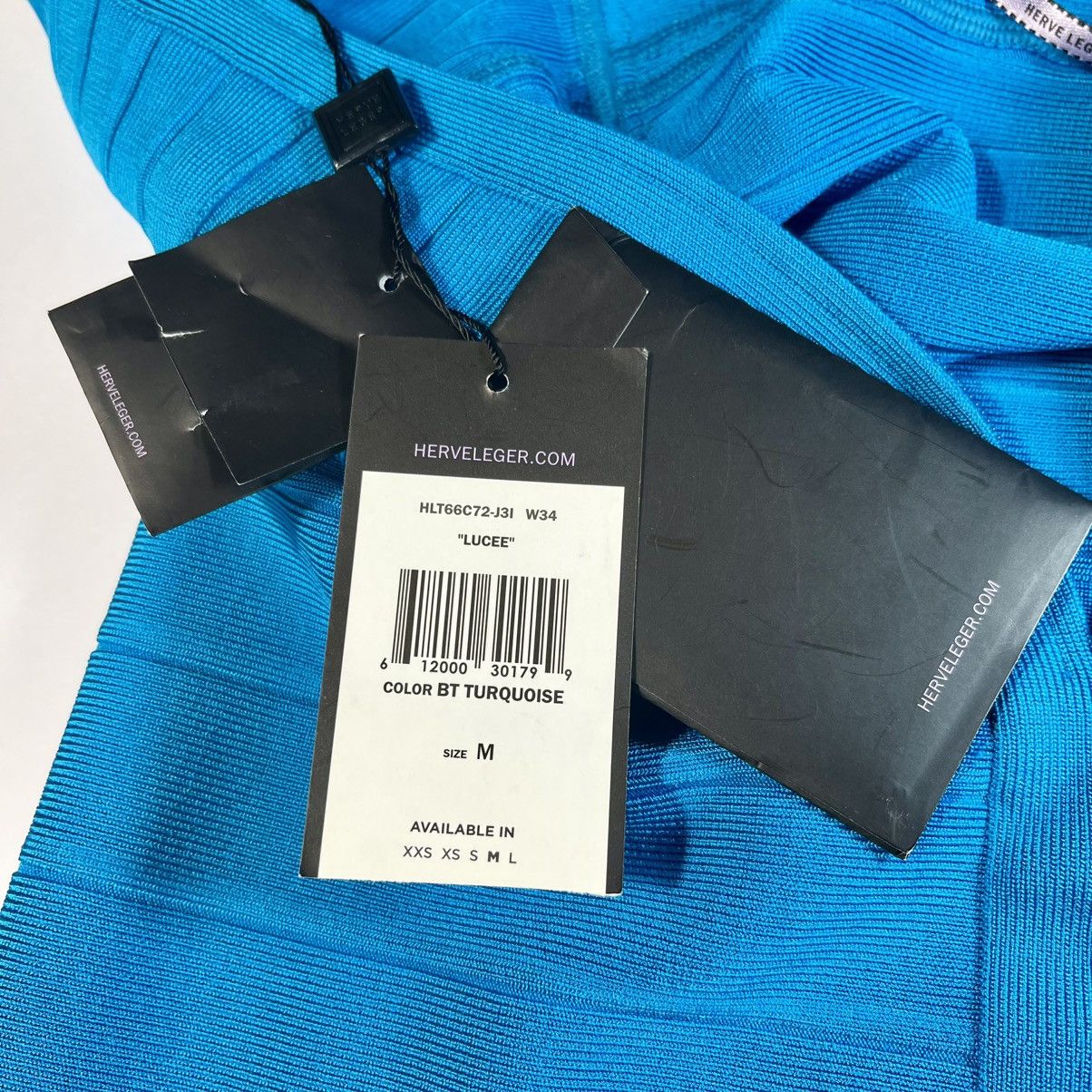 Herve Leger NWT Herve Leger LUCEE Bandage Dress Halter Turquoise M Size M / US 6-8 / IT 42-44 - 7 Thumbnail