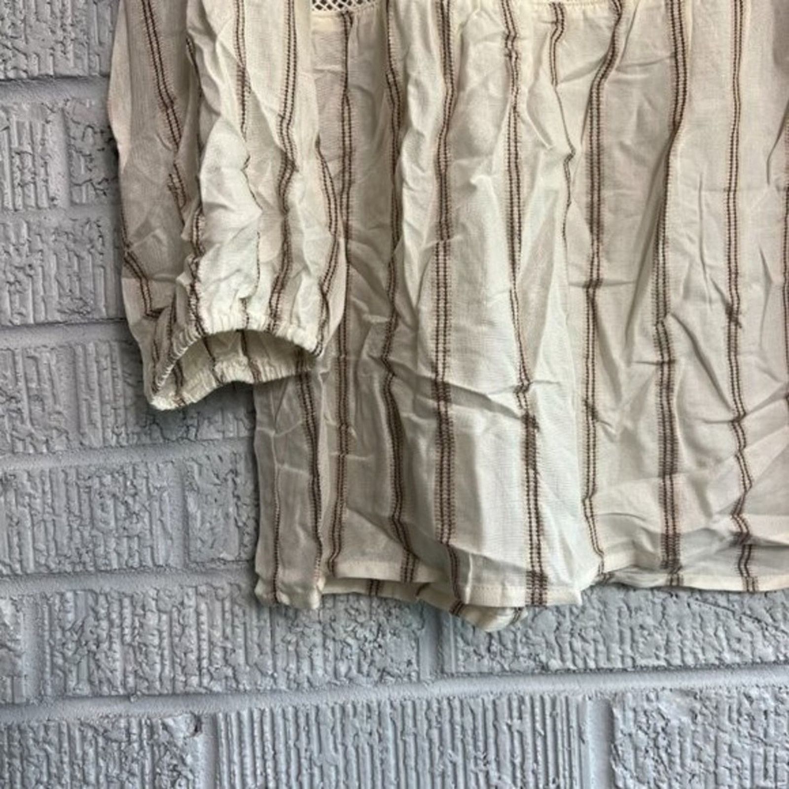 Other Women's Large NWT GranolaGirl Peplum Blouse Stripes Size L / US 10 / IT 46 - 3 Thumbnail